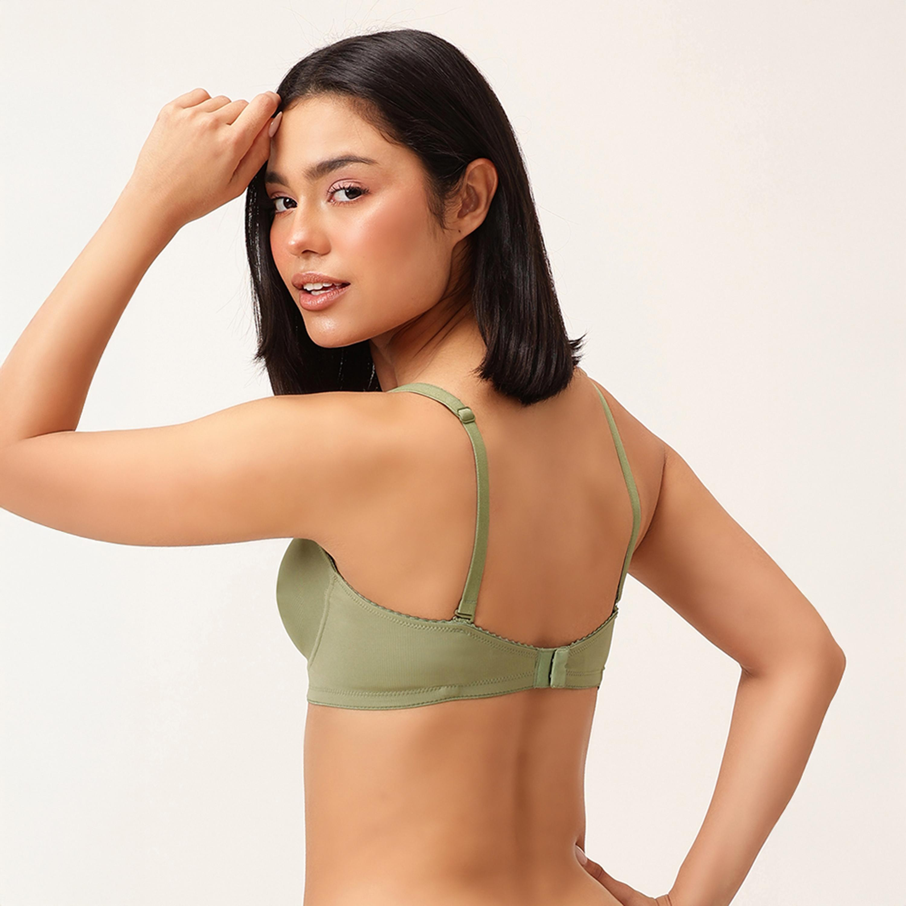 Clovia Pack of 2 Non-Padded Non-Wired Full Coverage Self-Striped Multiway Women's T-Shirt Bra-women-clothing-lingerie-bras-image-10