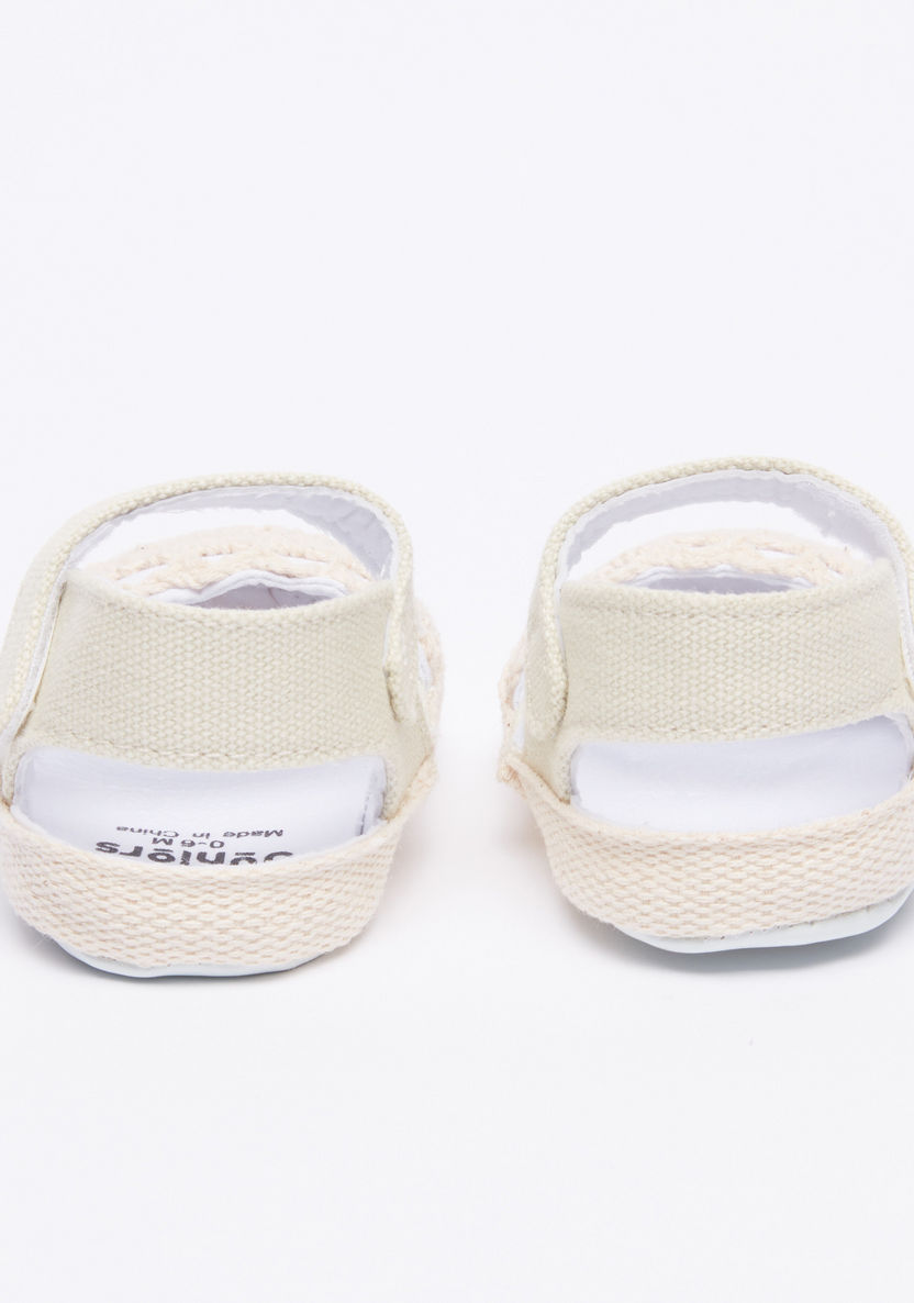 Juniors Textured Baby Shoes with Hook and Loop Closure-Casual-image-2