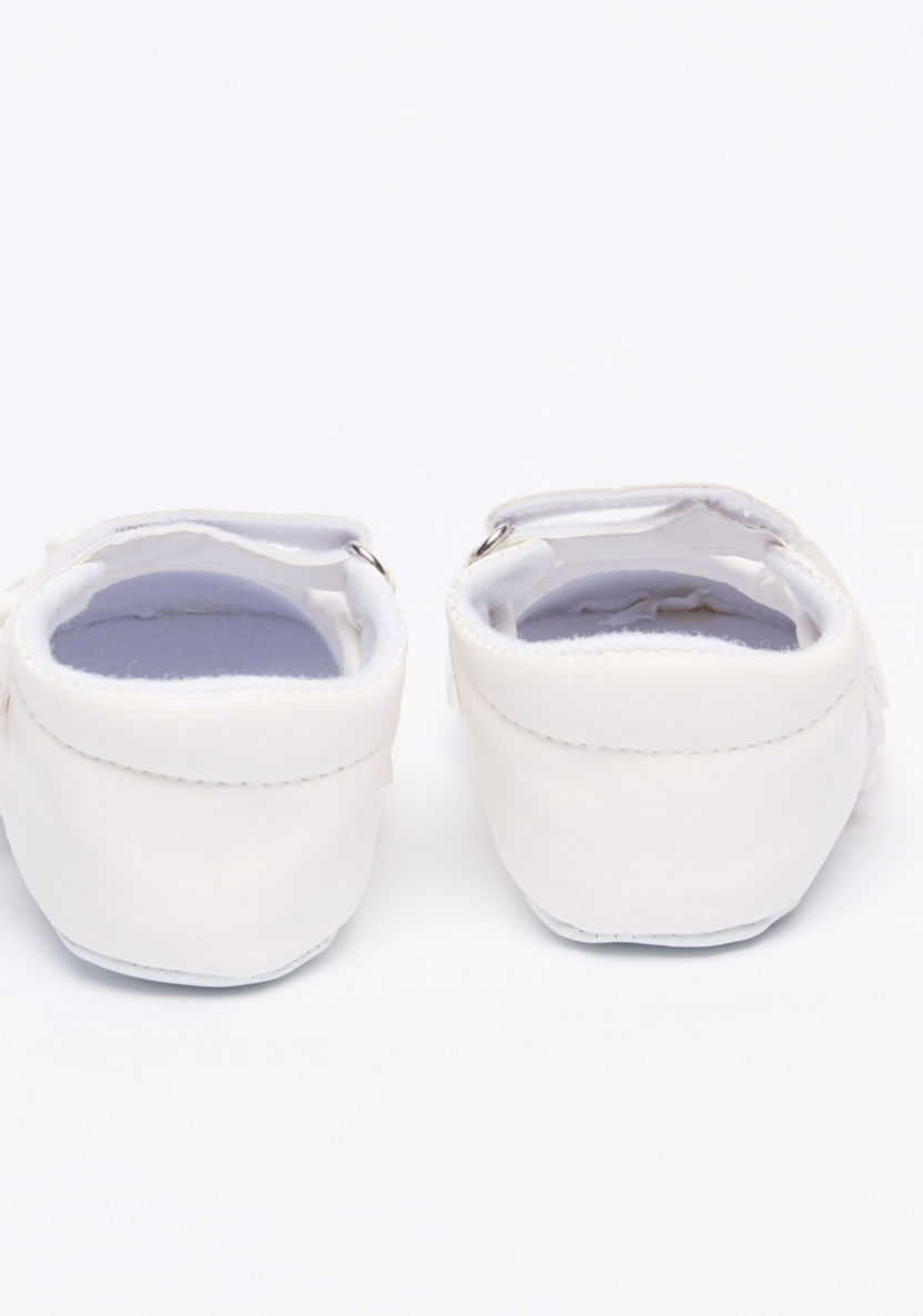 Juniors Shoes with Frill Detail and Hook and Loop Closure-Casual-image-2