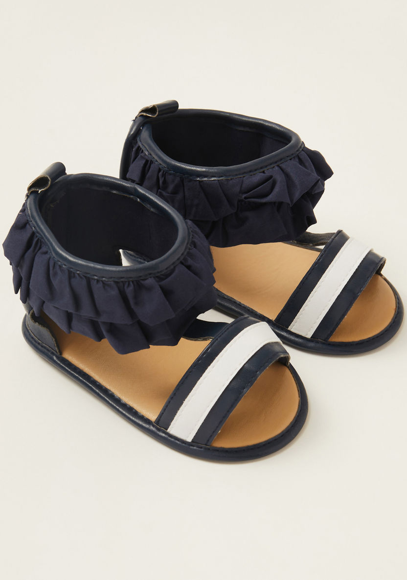 Juniors Frill Detail Sandals with Pull Tab-Booties-image-1