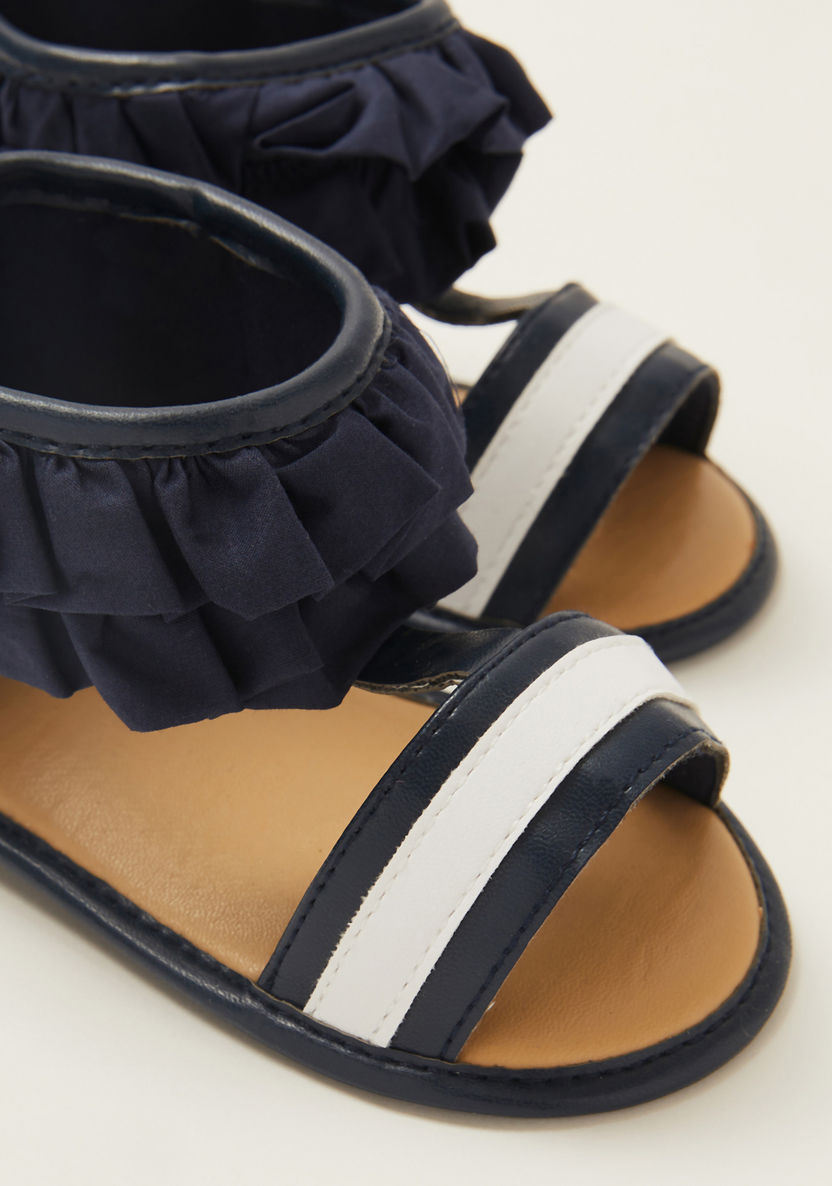 Juniors Frill Detail Sandals with Pull Tab-Booties-image-2