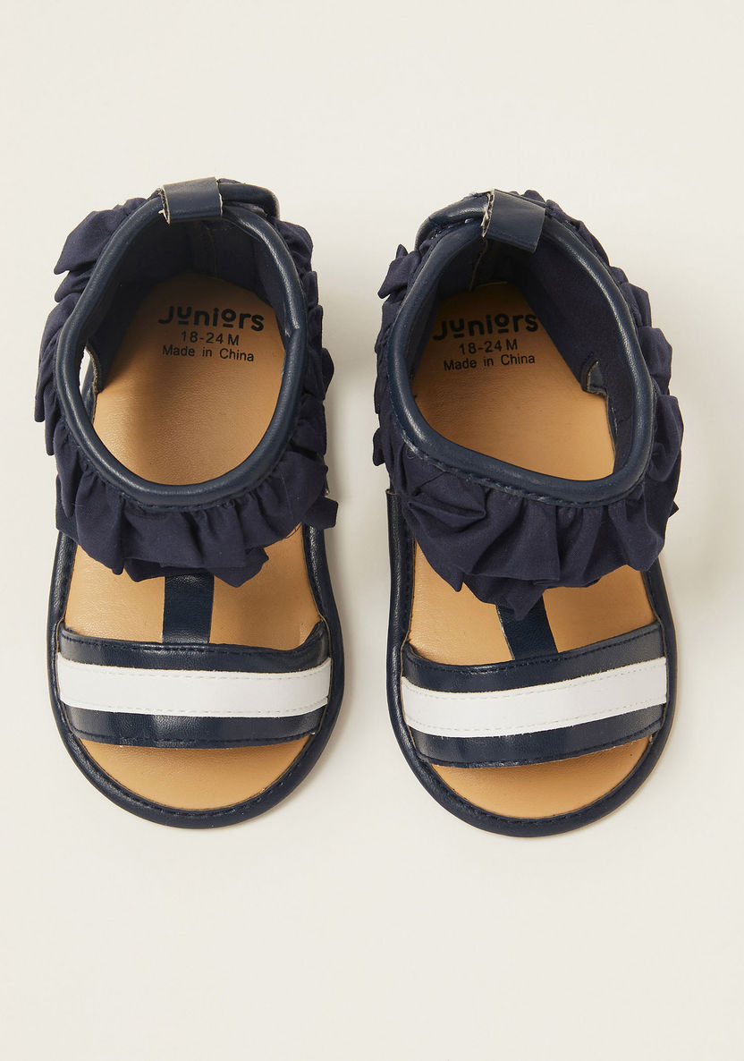 Juniors Frill Detail Sandals with Pull Tab-Booties-image-4