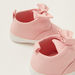 Juniors Solid Shoes with Bow Applique Detail and Pull Tab-Booties-thumbnail-3