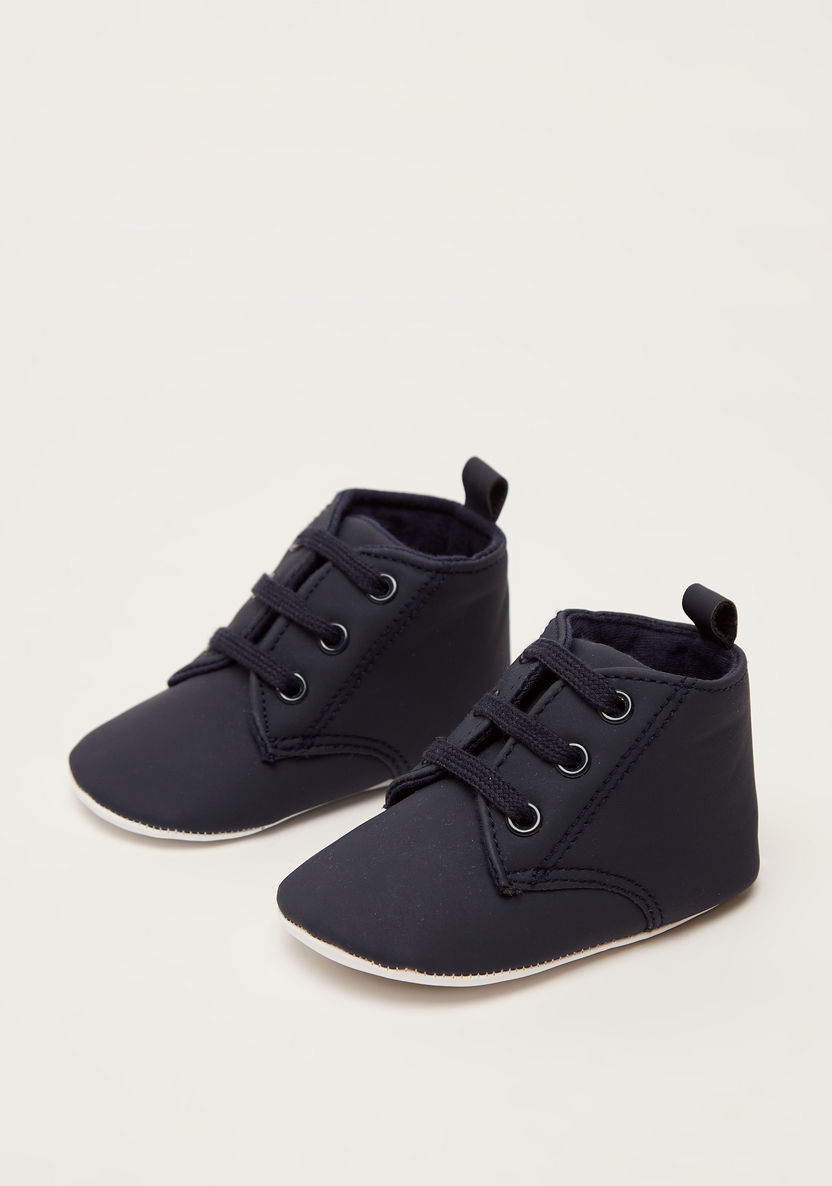 Juniors Solid Lace-Up Shoes-Booties-image-0