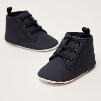 Juniors Solid Lace-Up Shoes-Booties-image-1