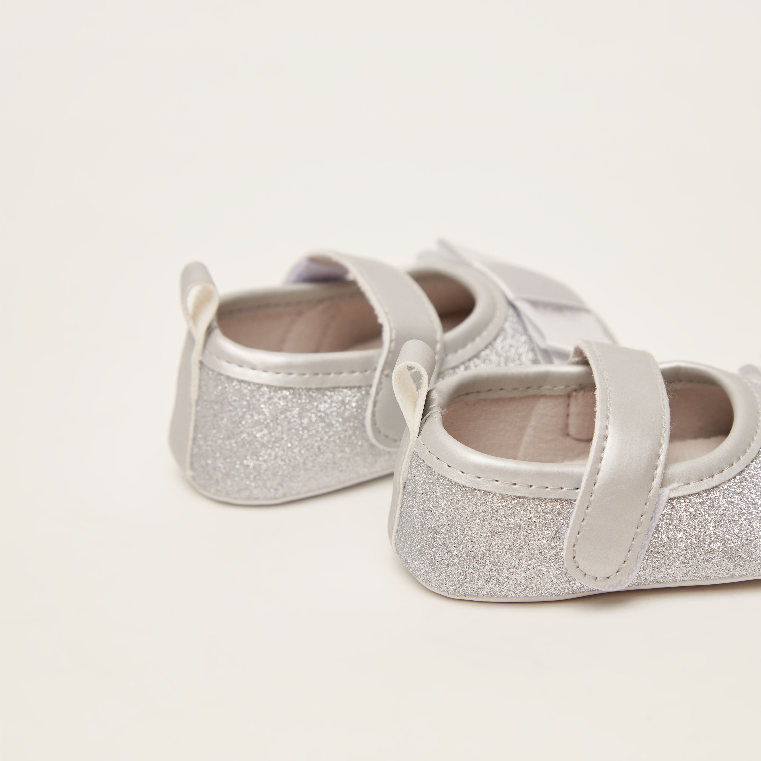 Silver glitter cheap baby shoes