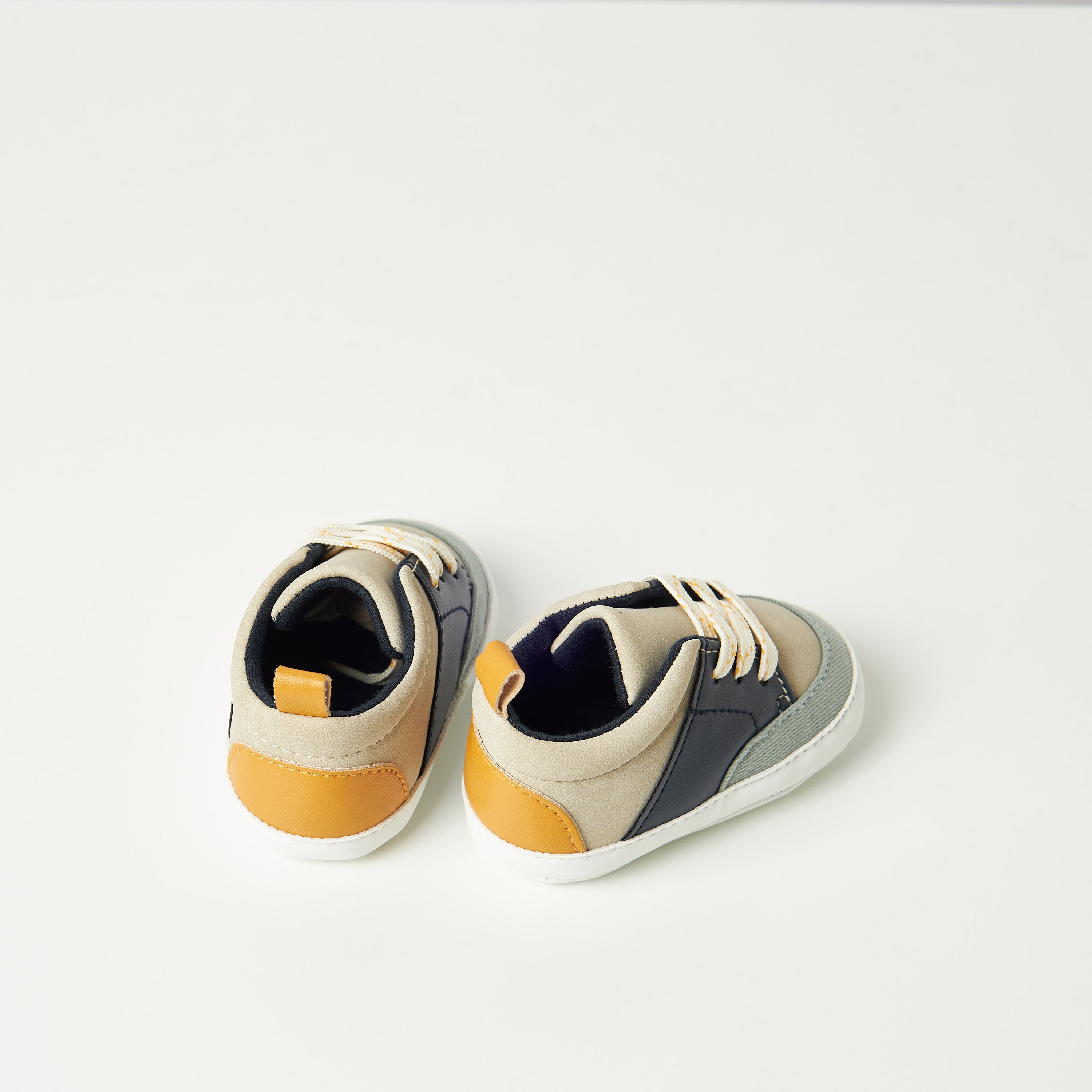 Juniors Colourblock Booties with Lace Detail-baby-boys-shoes-closedshoes-image-2