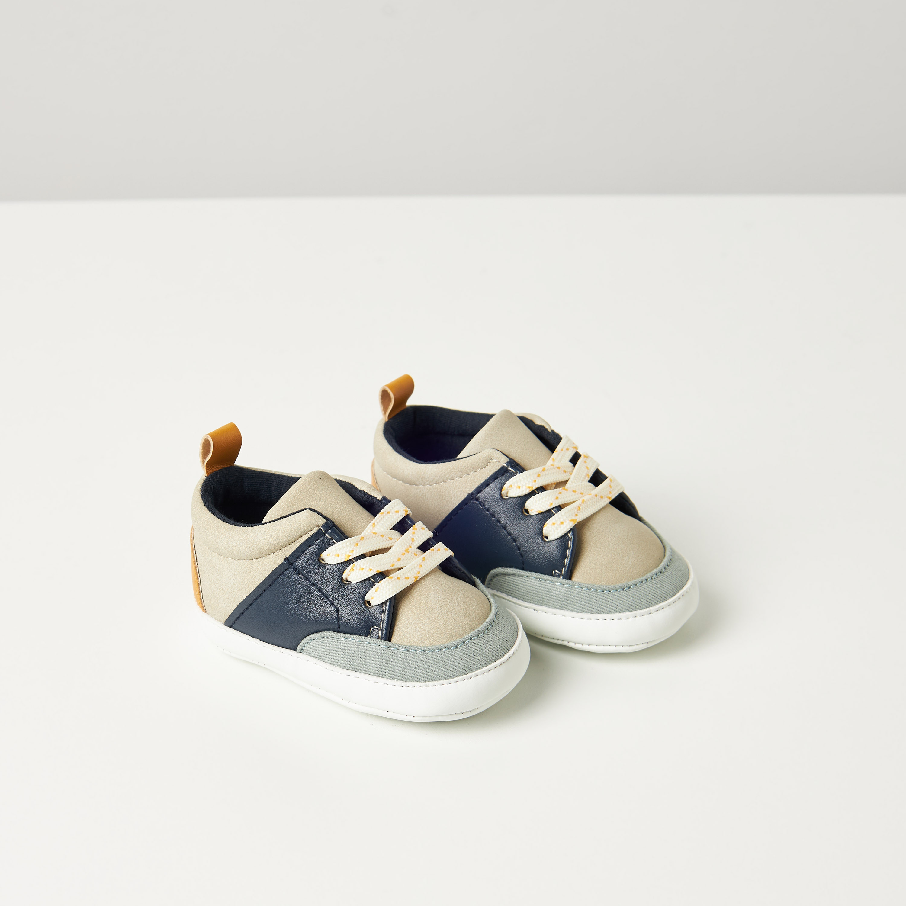 Juniors Colourblock Booties with Lace Detail-baby-boys-shoes-closedshoes-image-3