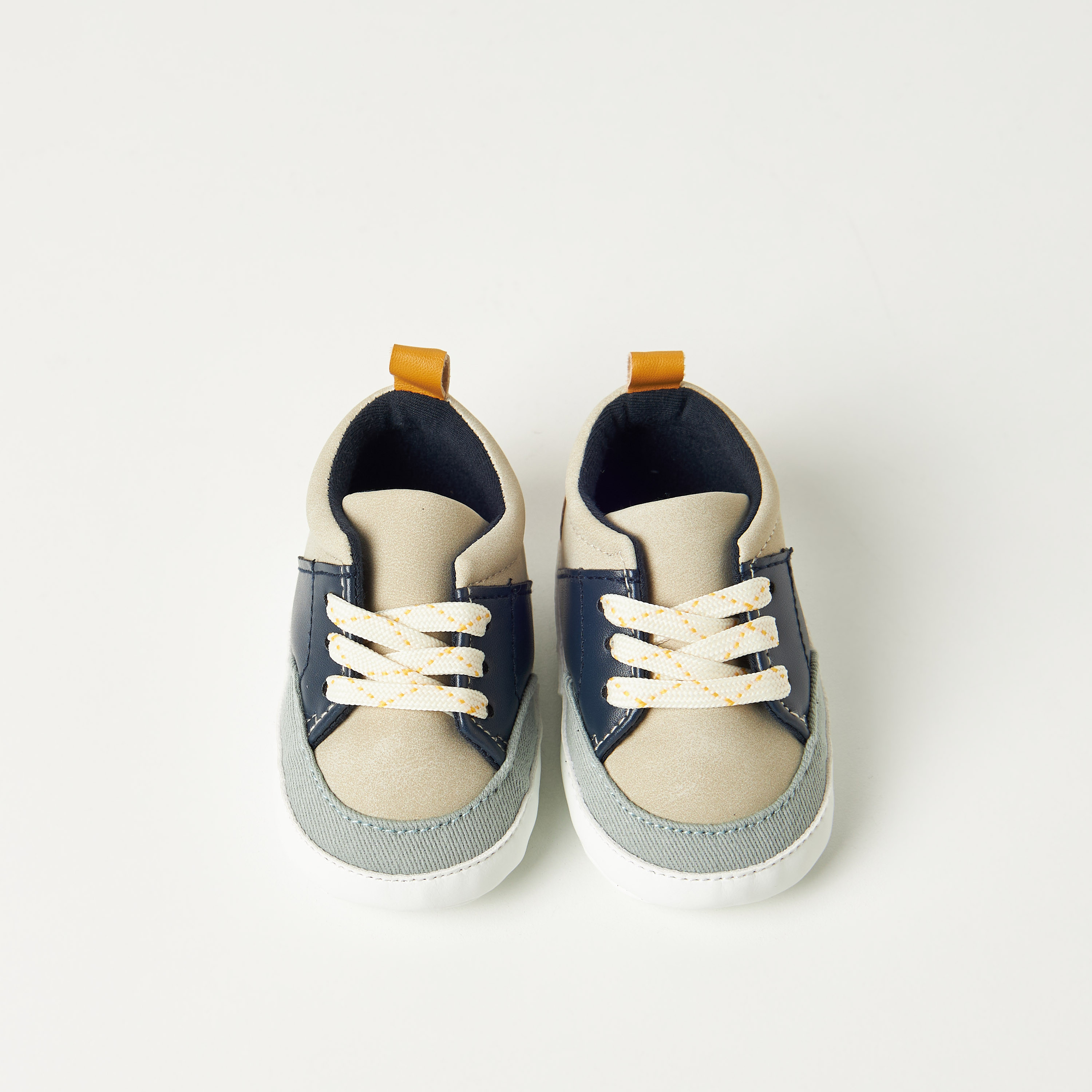 Juniors Colourblock Booties with Lace Detail-baby-boys-shoes-closedshoes-image-4