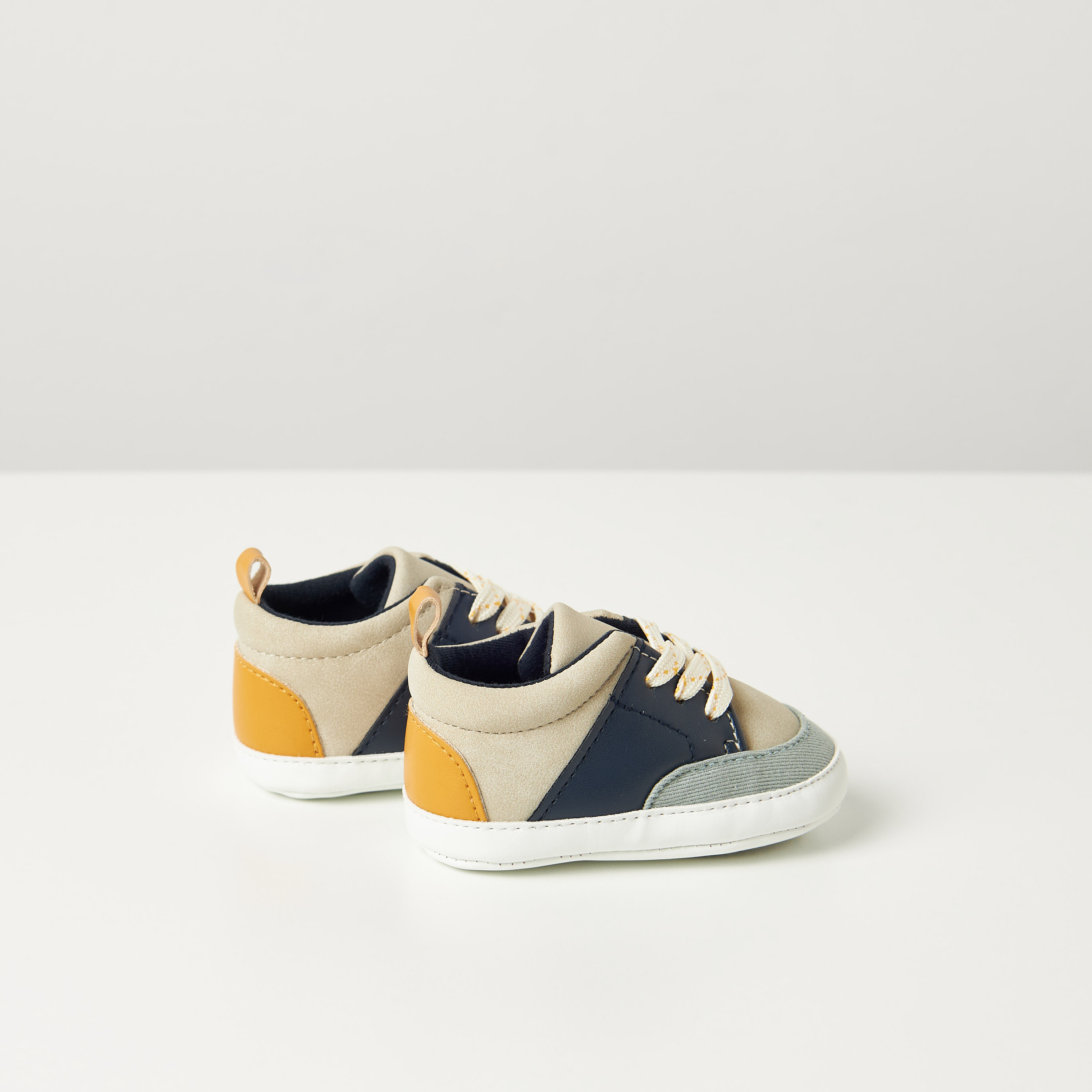 Juniors Colourblock Booties with Lace Detail-baby-boys-shoes-closedshoes-image-5