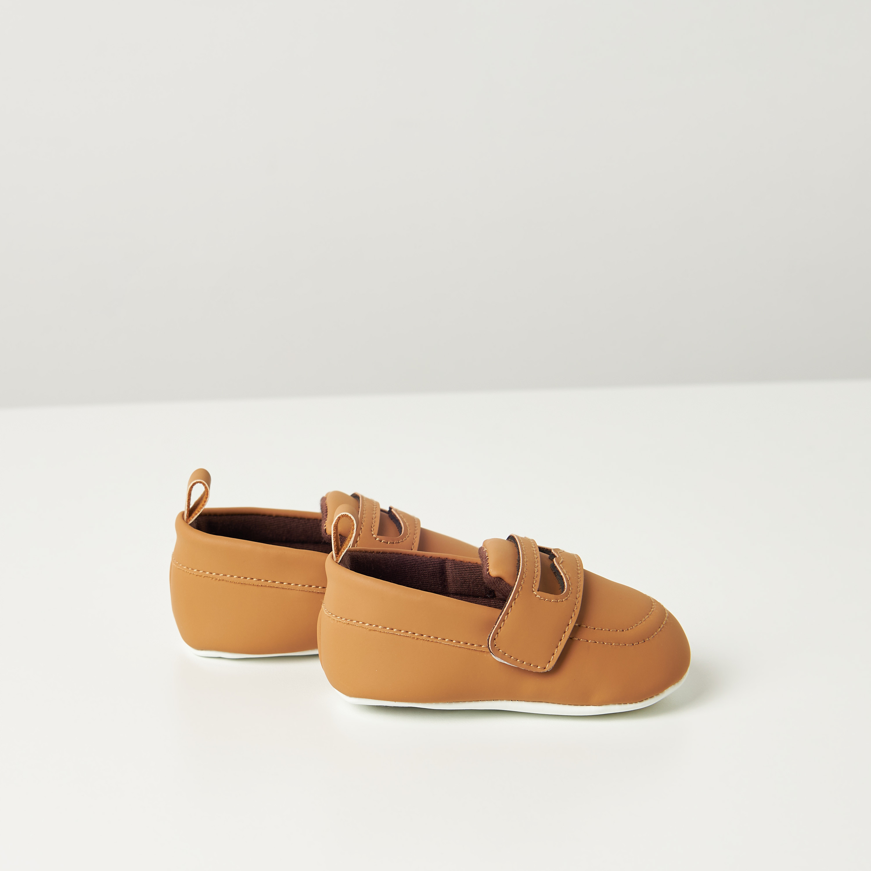 Juniors Solid Booties with Hook and Loop Closure-baby-boys-shoes-closedshoes-image-4