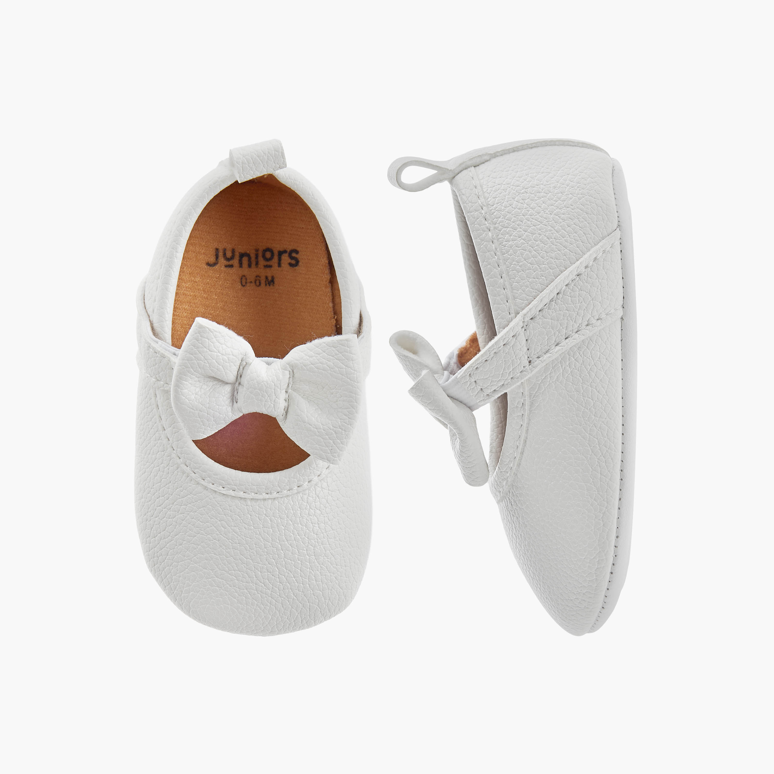 بوت سهل الارتداء مزين بفيونكة من جونيورز-baby-girls-shoes-closedshoes-image-1