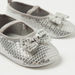 Juniors Sequin Shoes with Elasticised Band and Bow Applique-Casual-thumbnailMobile-2