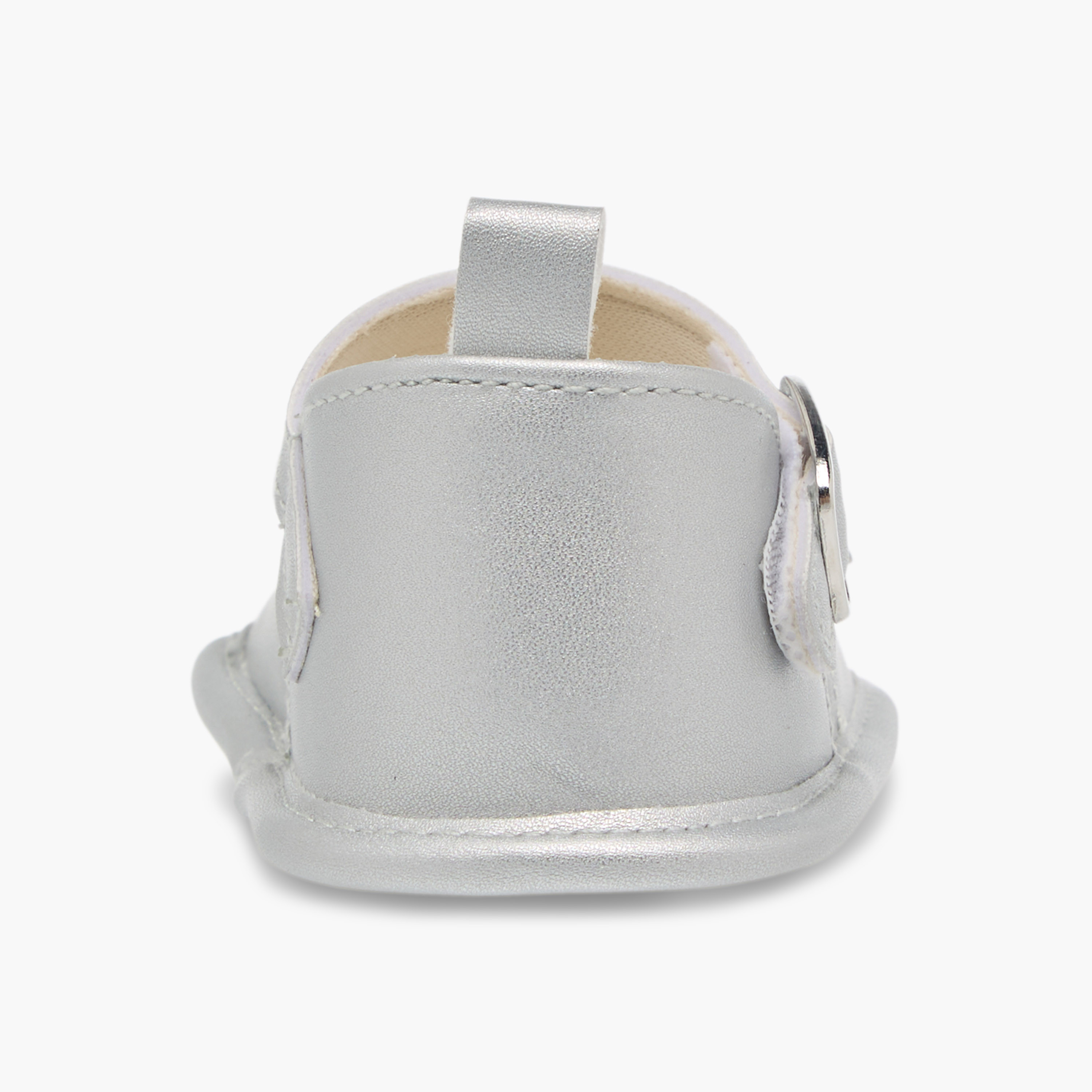 صندل سادة مزين بفيونكة بشريط إغلاق لاصق من جونيورز-baby-girls-shoes-sandals-image-1