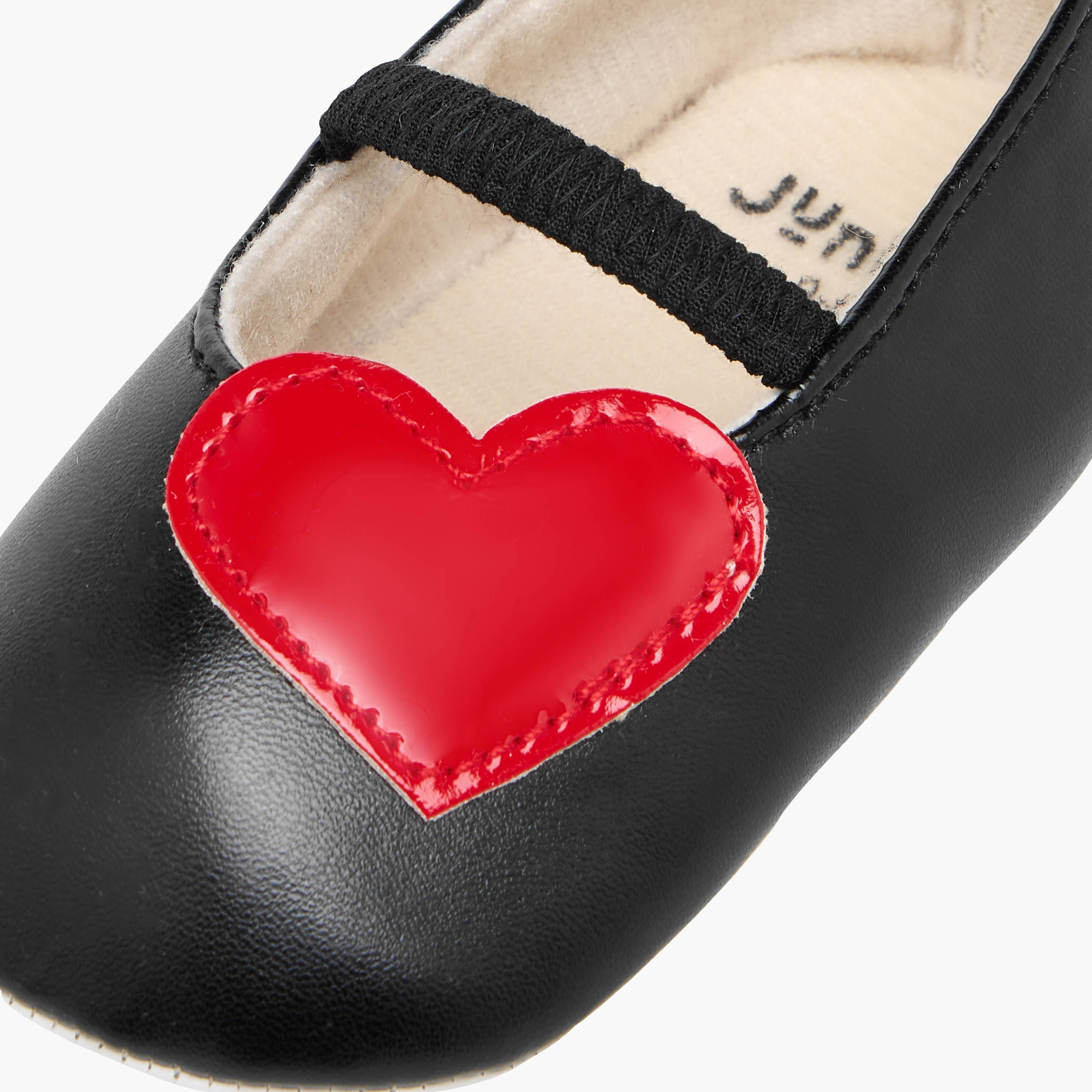 Juniors Heart Accent Slip-On Booties with Elastic Strap-baby-girls-shoes-closedshoes-image-6