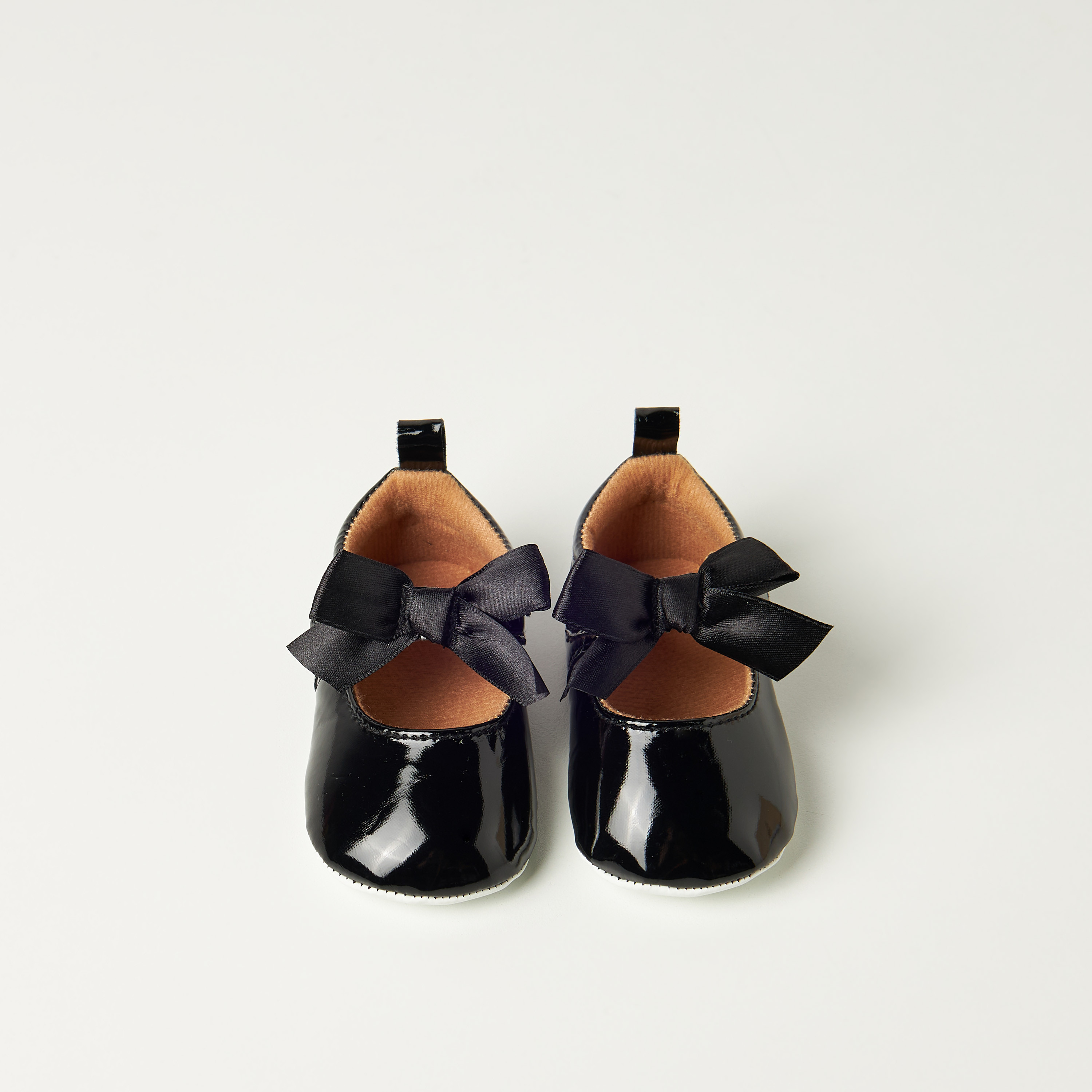 Juniors Solid Booties with Bow Accent and Hook and Loop Closure-baby-girls-shoes-closedshoes-image-5