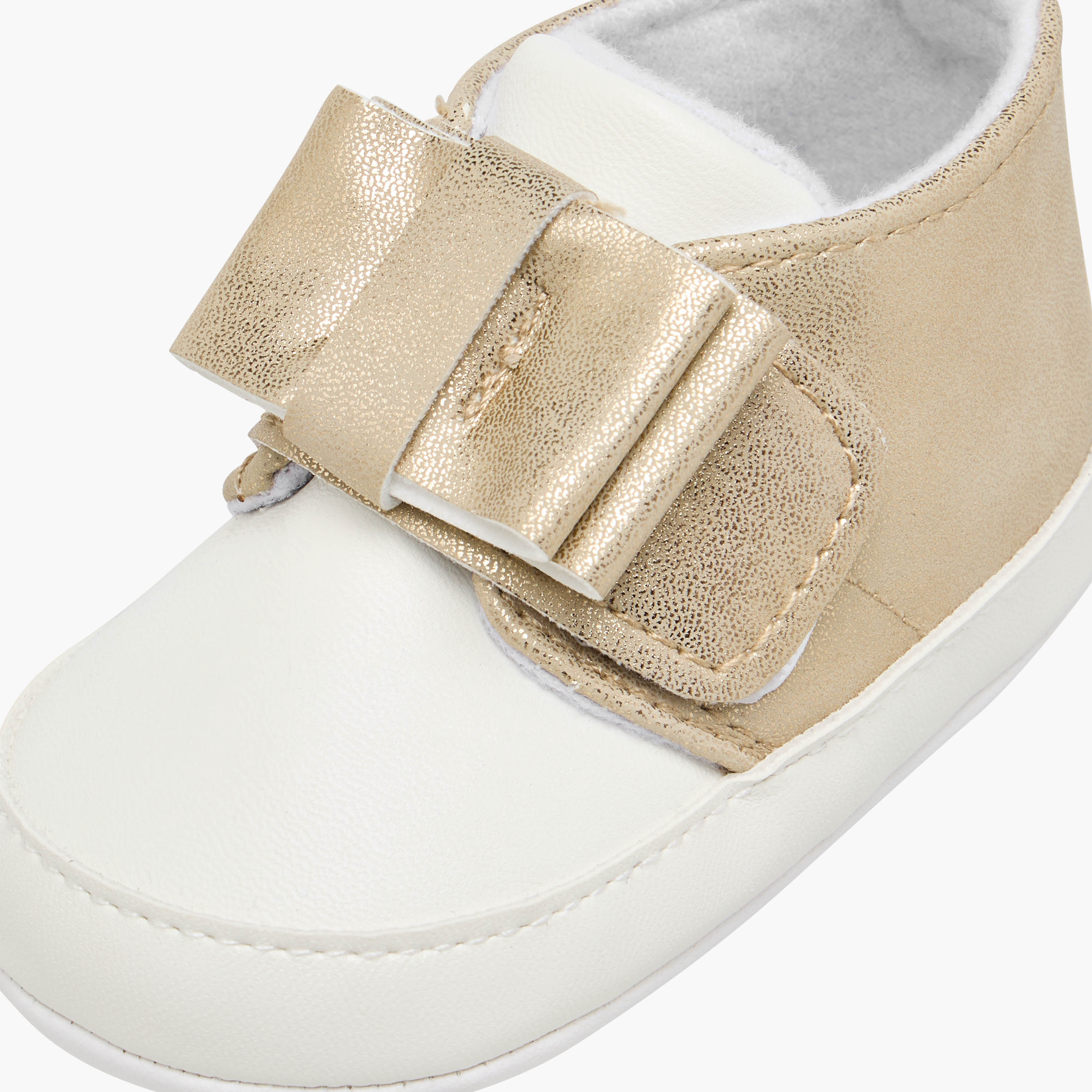 Juniors Bow Accent Booties with Hook and Loop Closure-baby-girls-shoes-booties-image-4