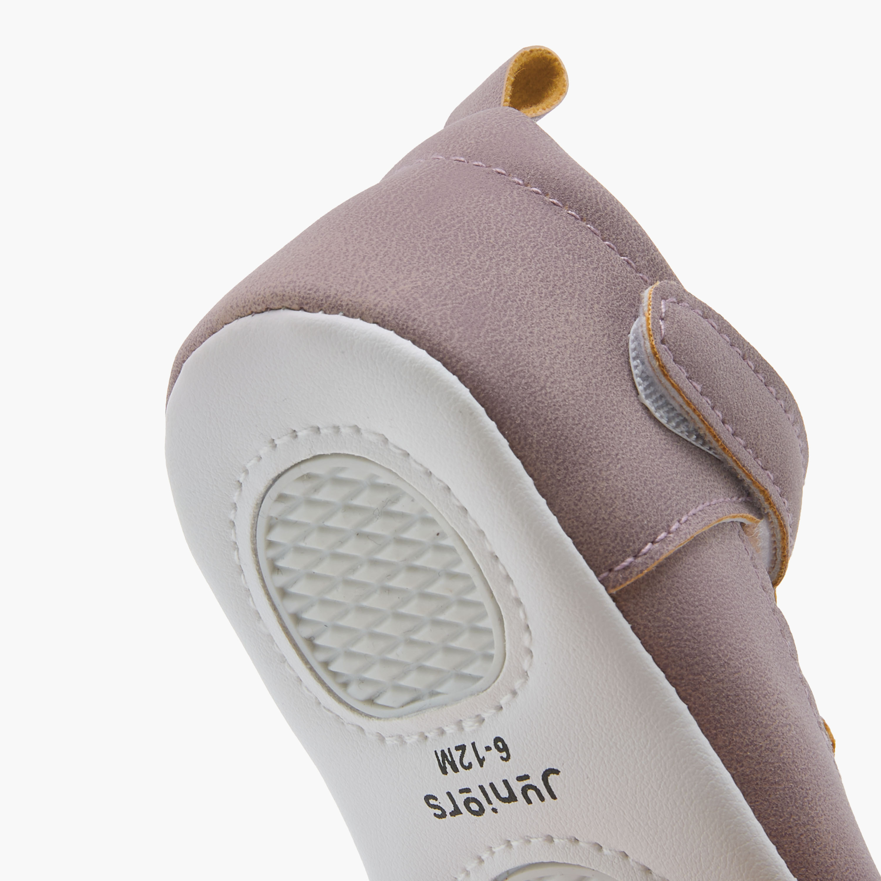 Juniors Booties with Hook and Loop Closure, Cutout Design-baby-girls-shoes-booties-image-5