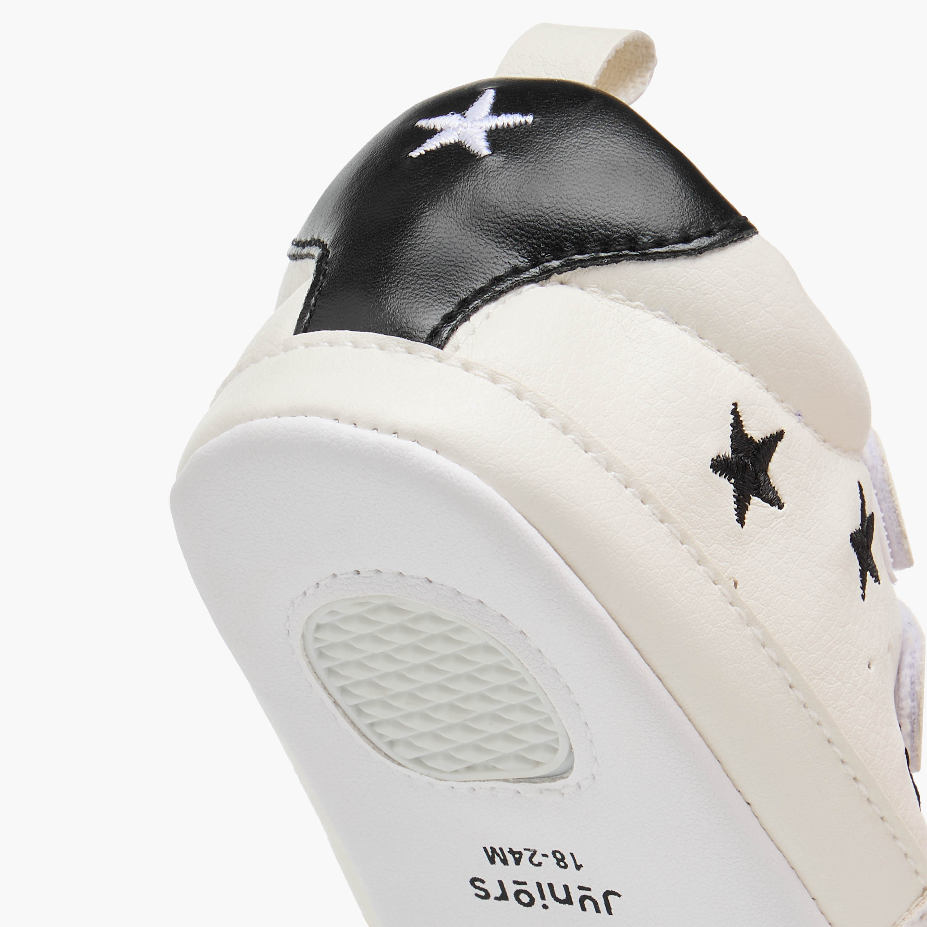 Juniors Star Embroidered Booties with Hook and Loop Closure-baby-boys-shoes-closedshoes-image-5