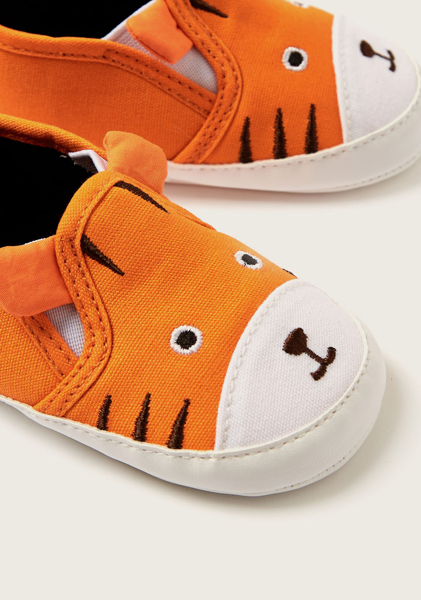Juniors Embroidered Booties with Applique Ears and Pull Tab-Booties-image-2