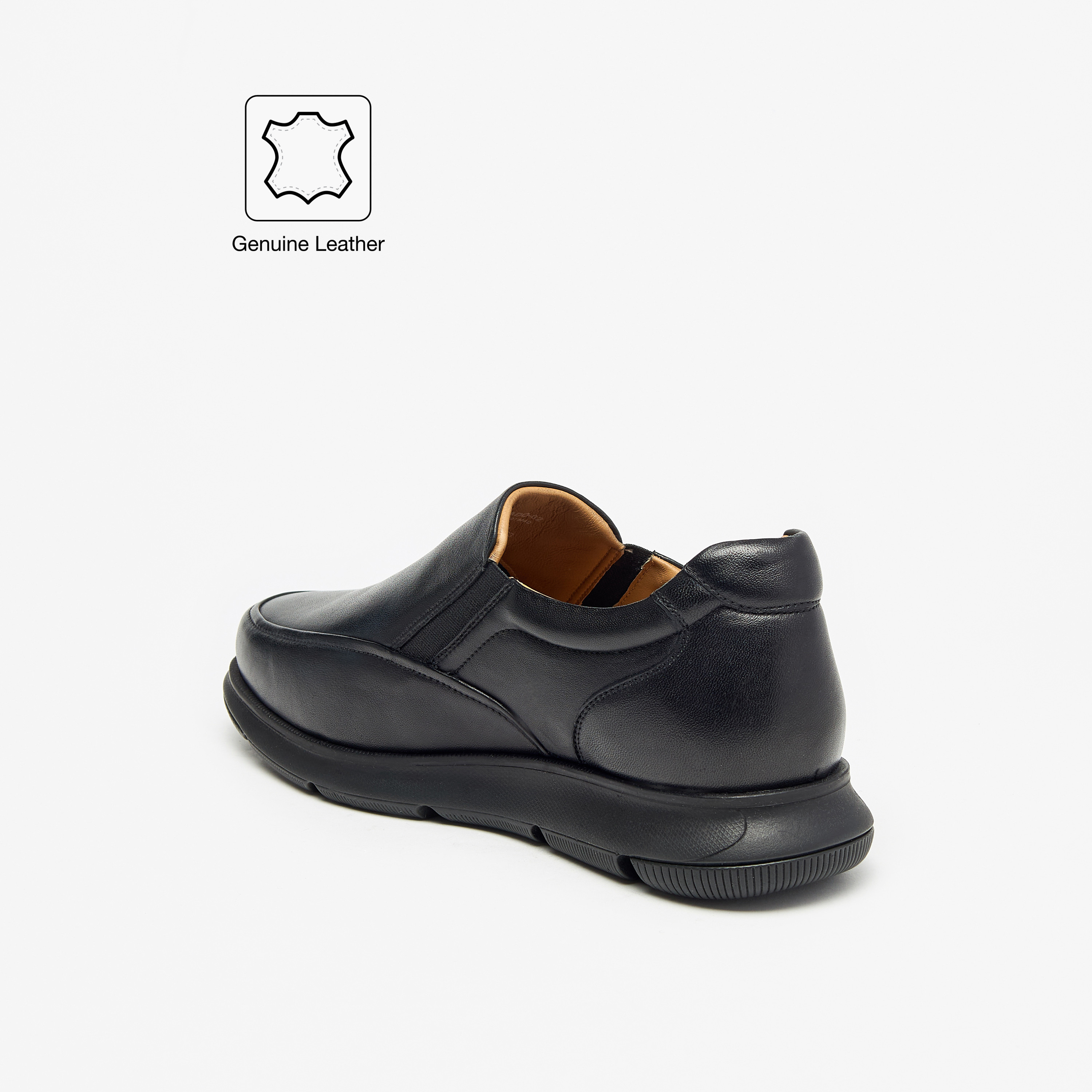 حذاء خفيف جلد سادة سهل الارتداء من لو كونفورت -men-shoes-formalshoes-image-2