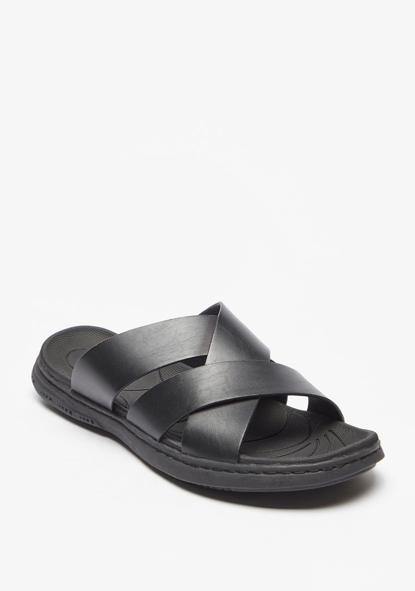 Le Confort Cross Strap Slip-On Sandals-Men%27s Sandals-image-0