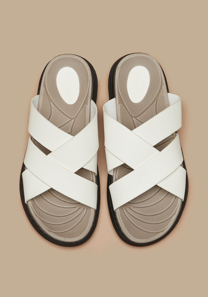 Le Confort Cross Strap Slip-On Sandals-Men%27s Sandals-image-0
