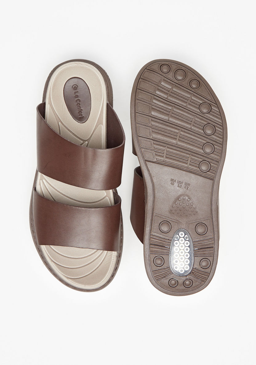 Le Confort Solid Slip-On Sandals-Men%27s Sandals-image-4