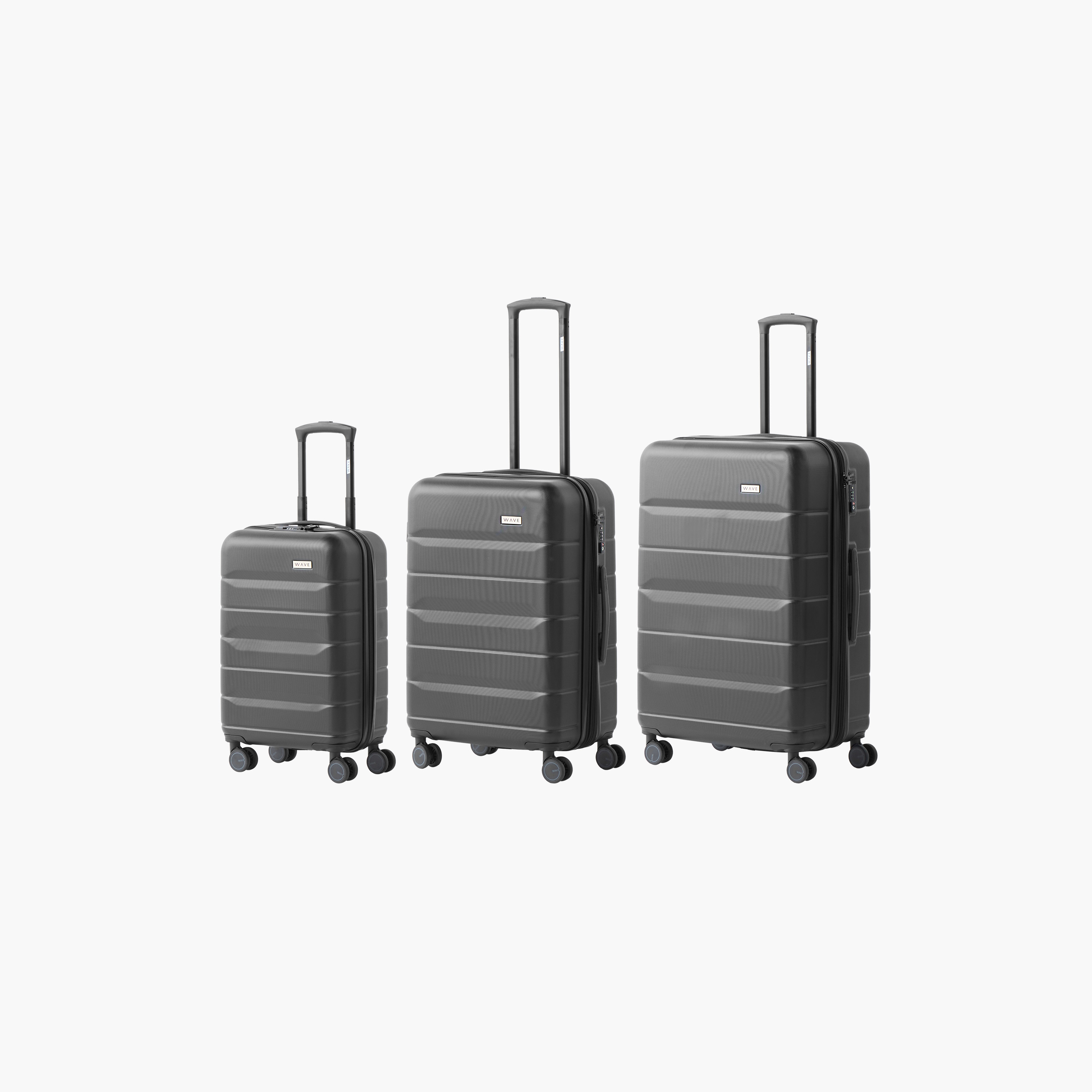 WAVE 3-Piece Hardcase Trolley Bag Set with Retractable Handle-travel-luggagesandbags-luggage-image-1