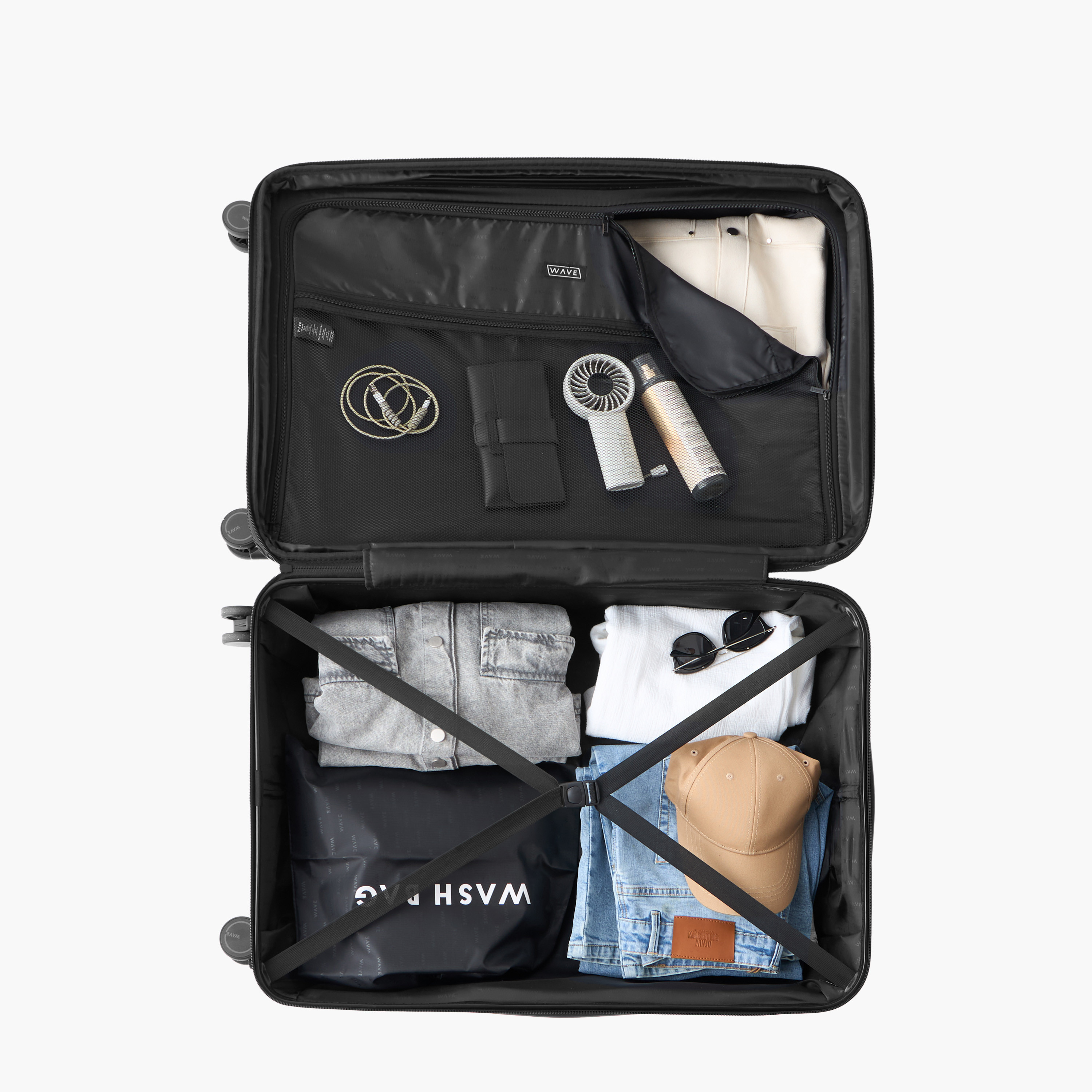 WAVE 3-Piece Hardcase Trolley Bag Set with Retractable Handle-travel-luggagesandbags-luggage-image-15