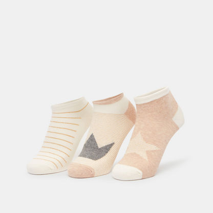 Printed Ankle Length Socks - Set of 3