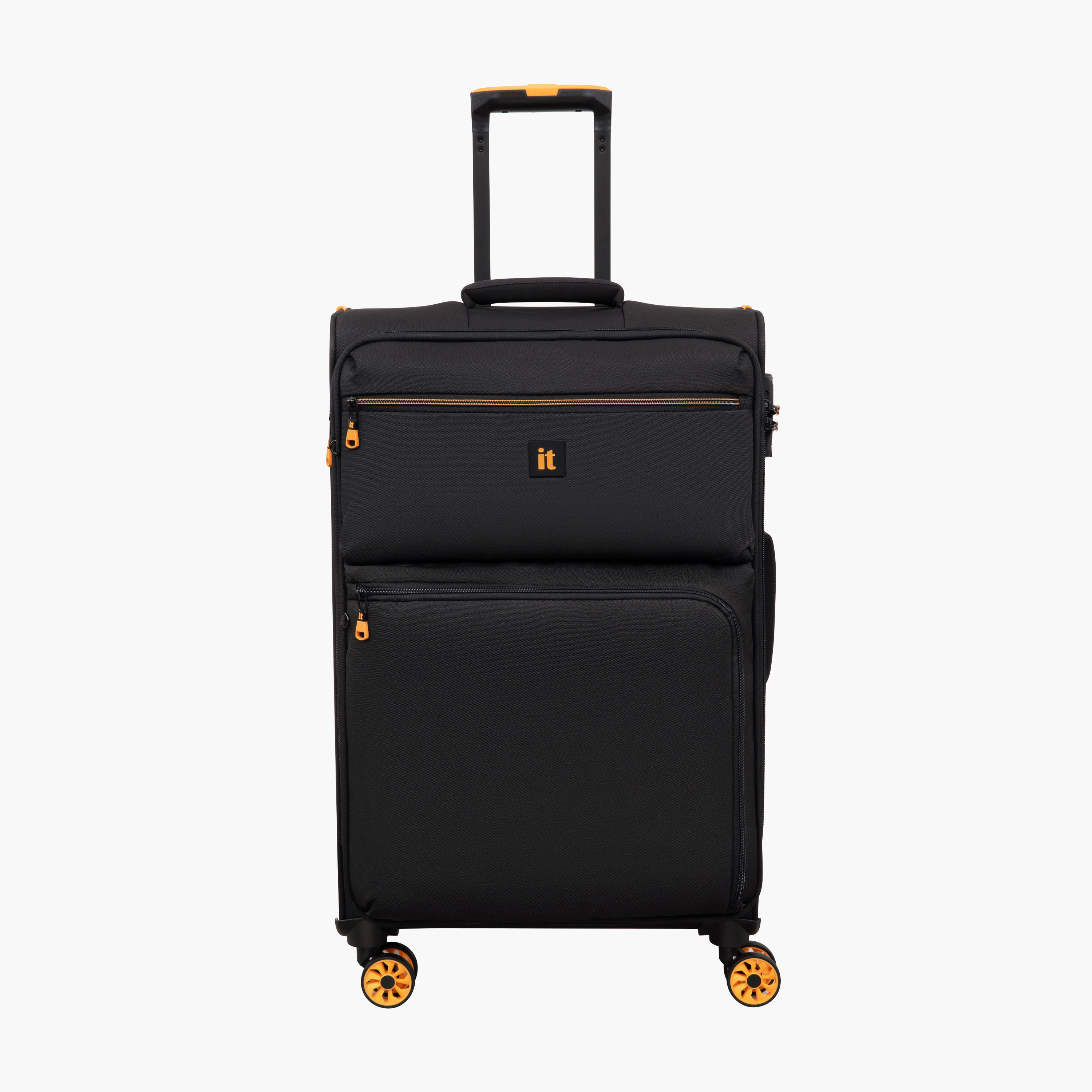 IT Solid Softcase Trolley Bag with Retractable Handle - 24 Inches Check-in Bag-travel-luggagesandbags-luggage-image-1