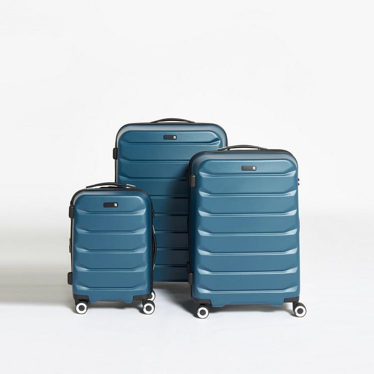 IT Textured Hardcase Trolley Bag with Retractable Handle and Wheels