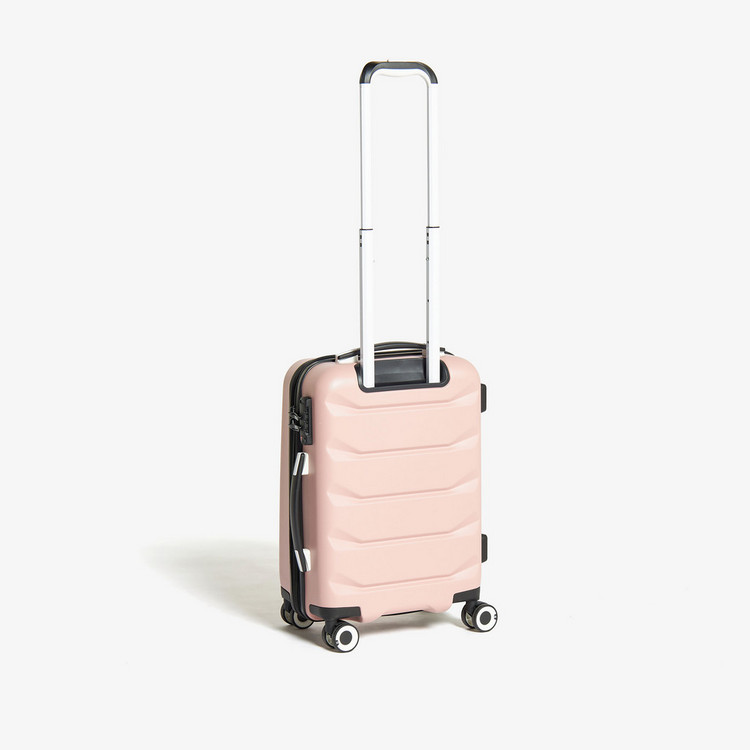 IT Textured Hardcase Trolley Bag with Retractable Handle and Wheels