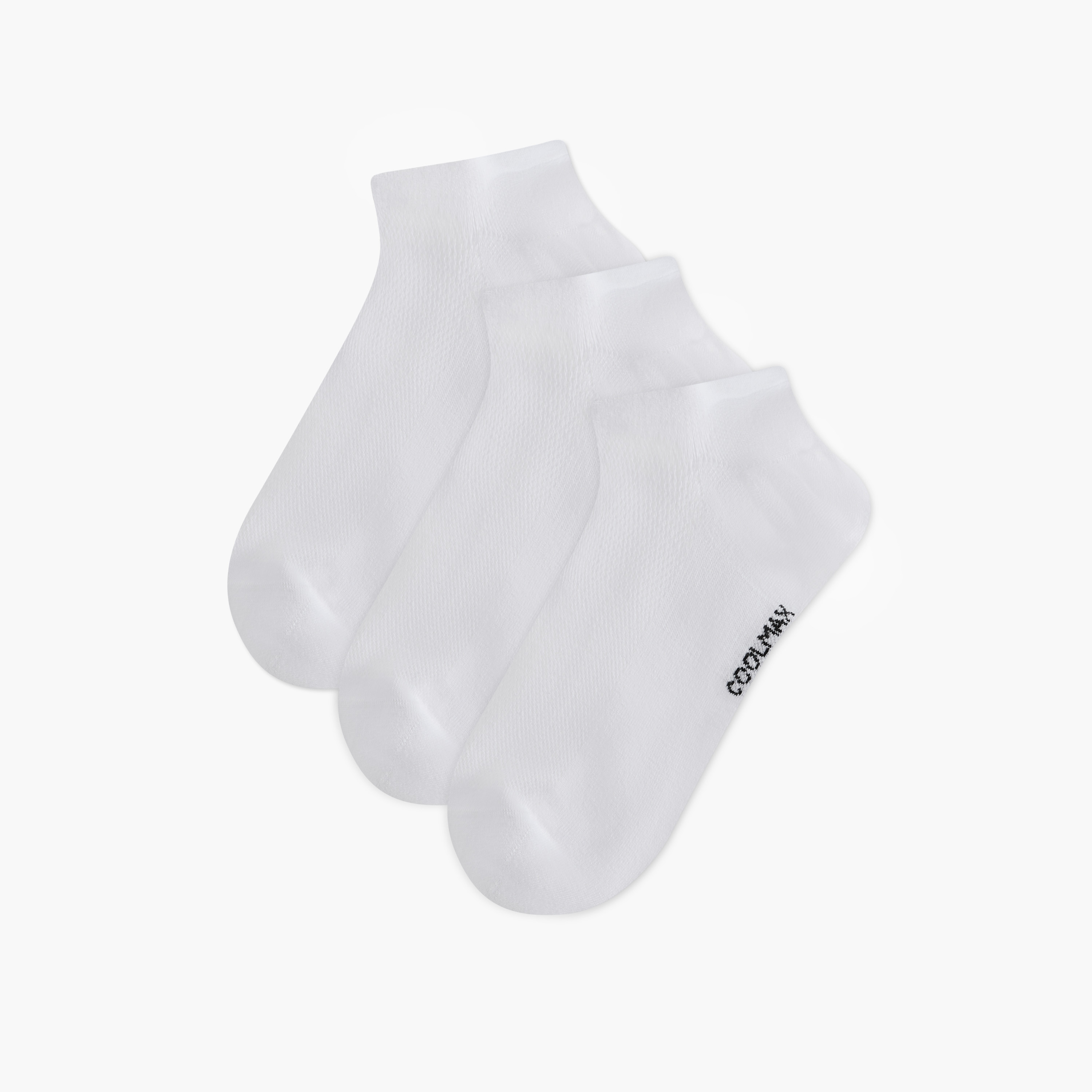 Dash Logo Print Non Terry Ankle Length Socks - Set of 3-men-socks-image-1