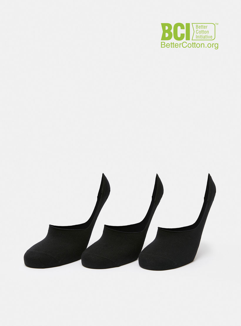 طقم جوارب 3 أزواج سادة غير مرئية من شومارت-men-socks-image-1