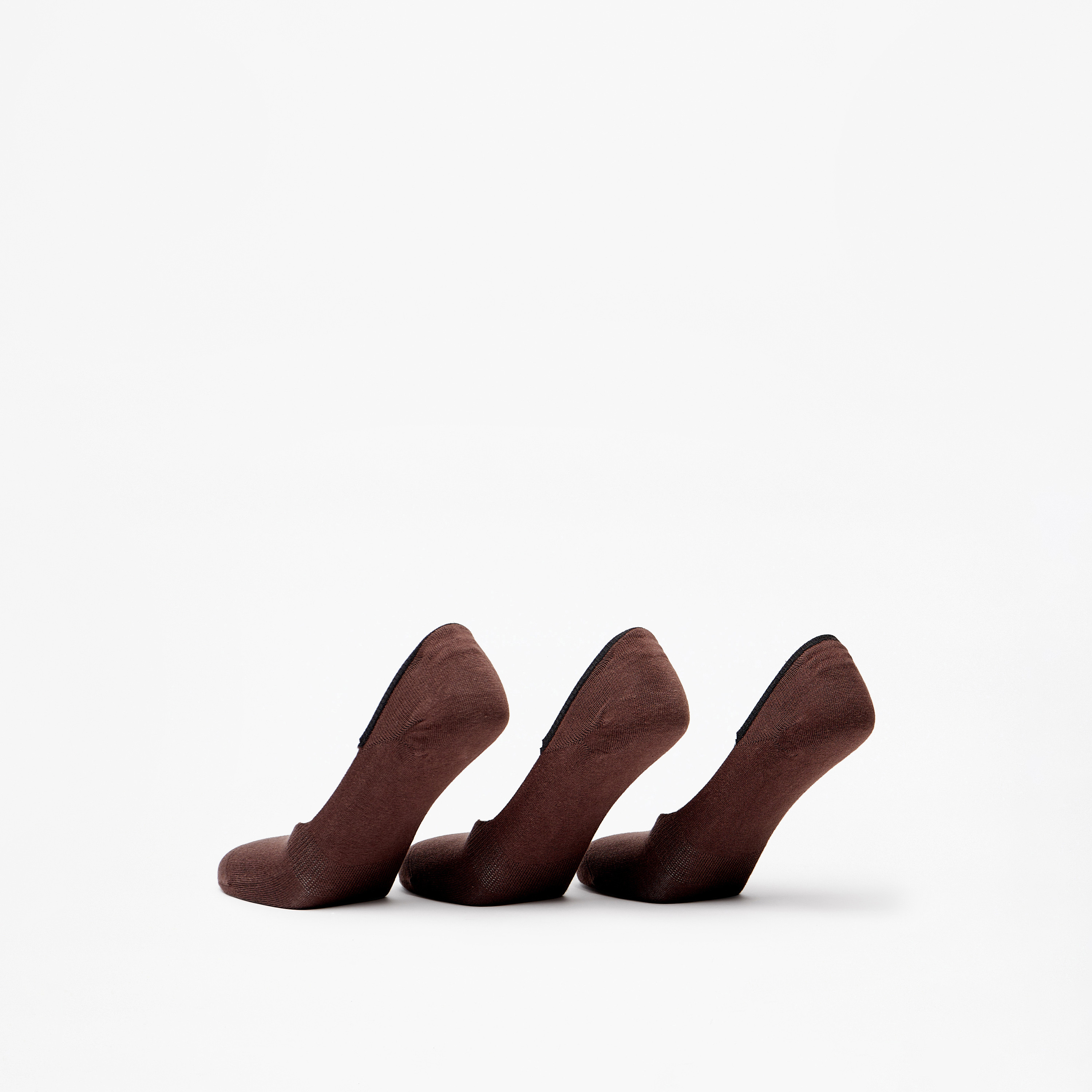 طقم جوارب 3 أزواج سادة غير مرئية من دوتشيني-men-socks-image-3
