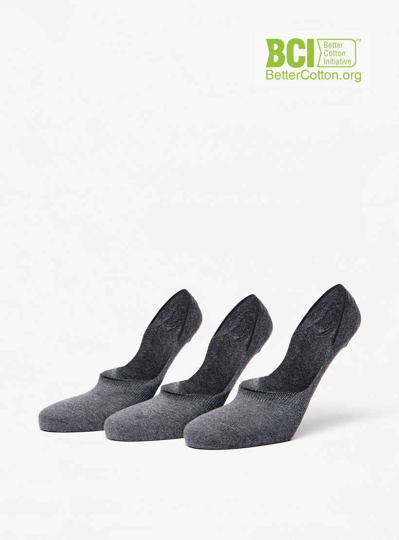 طقم جوارب 3 أزواج سادة غير مرئية من دوتشيني-men-socks-image-1