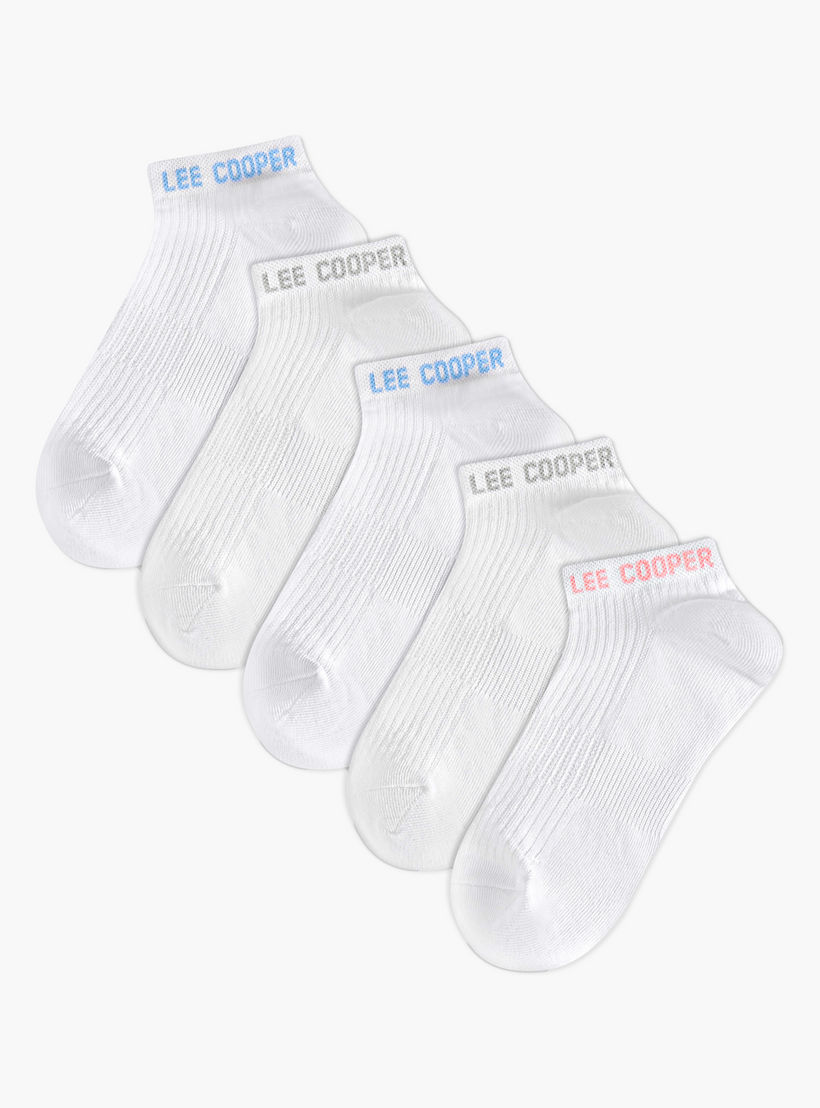 طقم جوارب قطن 5 أزواج بطول الكاحل من لي كوبر-women-socksandstockings-image-1