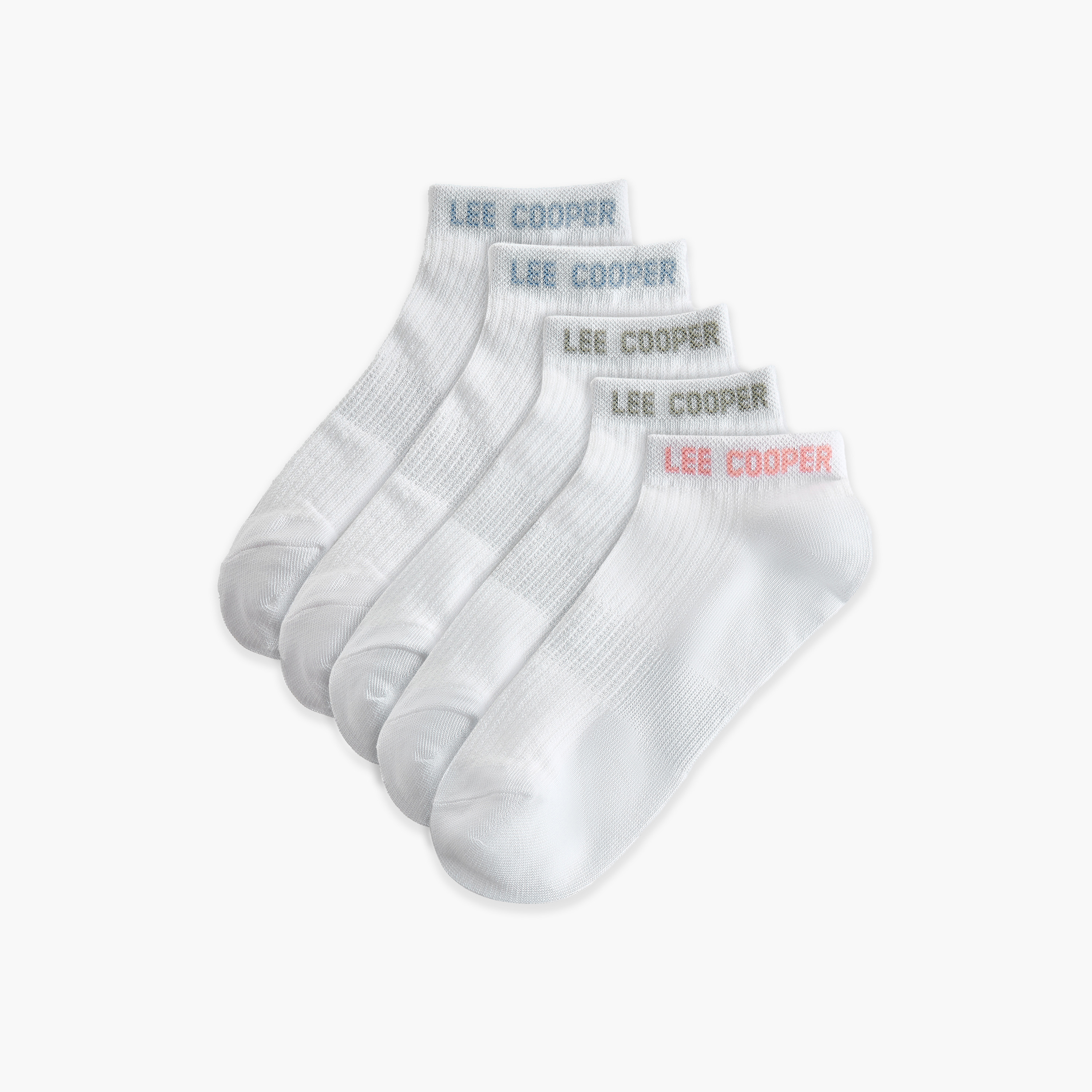Lee Cooper Pack of 5 Ankle Length Cotton Socks-women-socksandstockings-image-1
