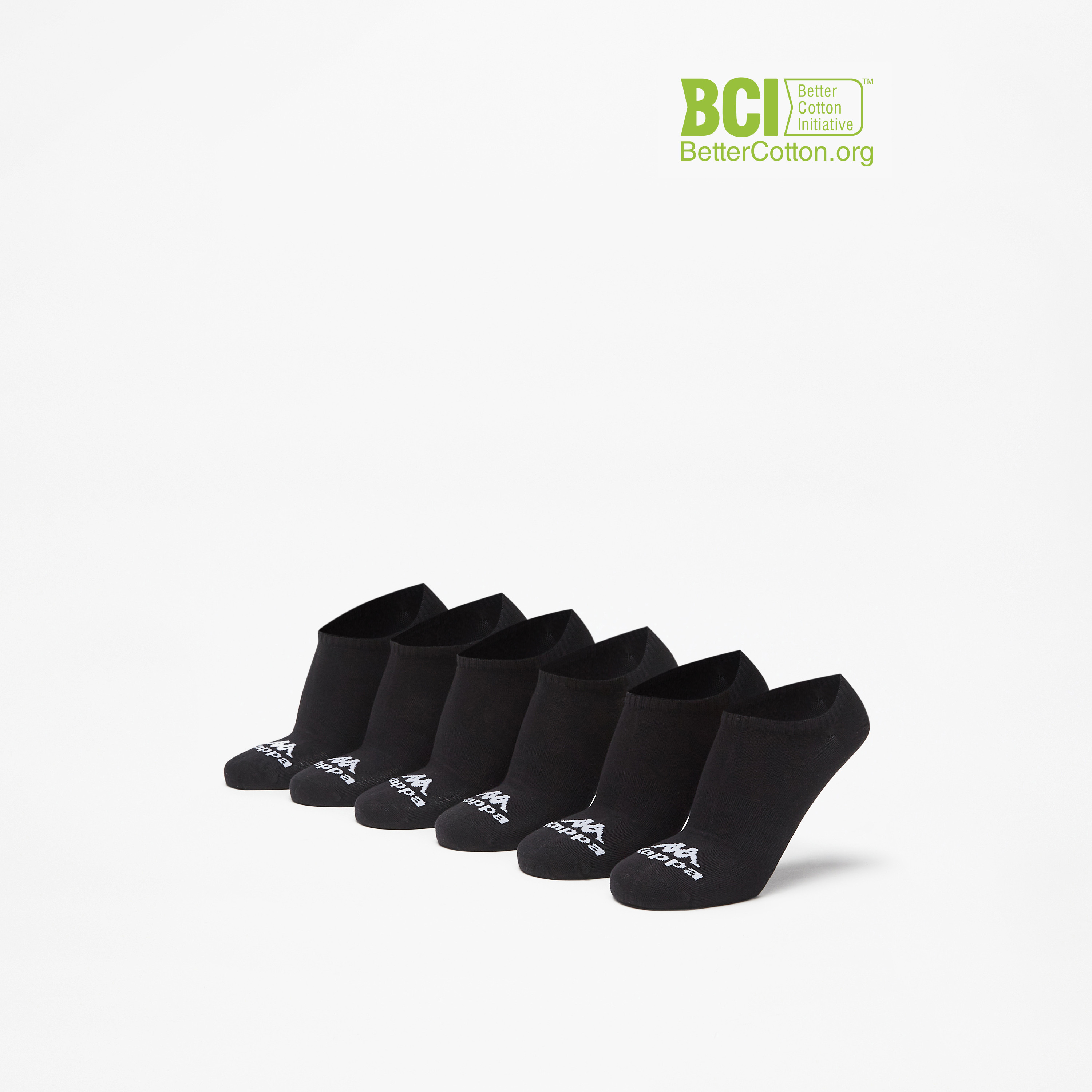 طقم جوارب رياضية 6 أزواج بطول الكاحل وتفاصيل الشعار من كابا-men-socks-image-1
