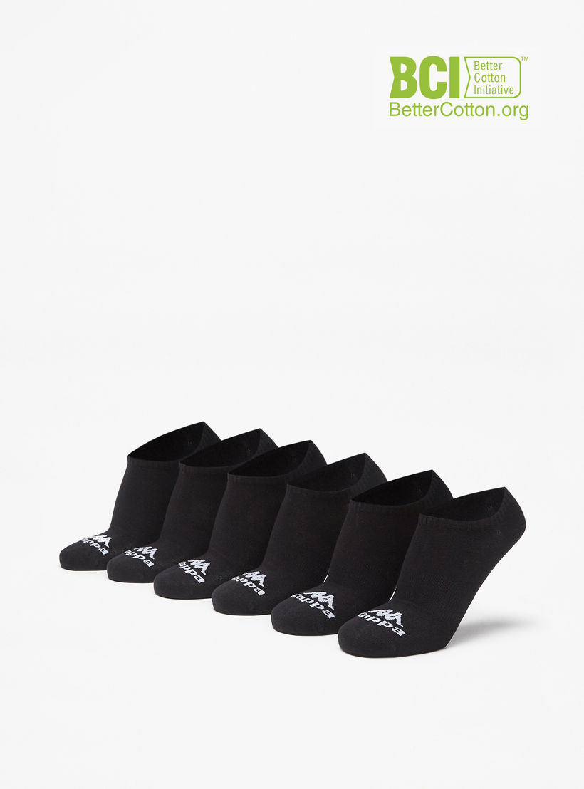 طقم جوارب رياضية 6 أزواج بطول الكاحل وتفاصيل الشعار من كابا-men-socks-image-1