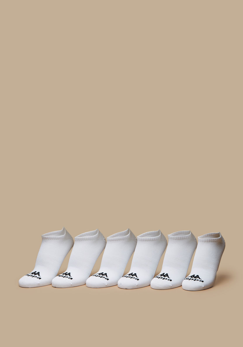 Kappa Logo Detail Ankle Length Sports Socks - Set of 6-Men%27s Socks-image-0