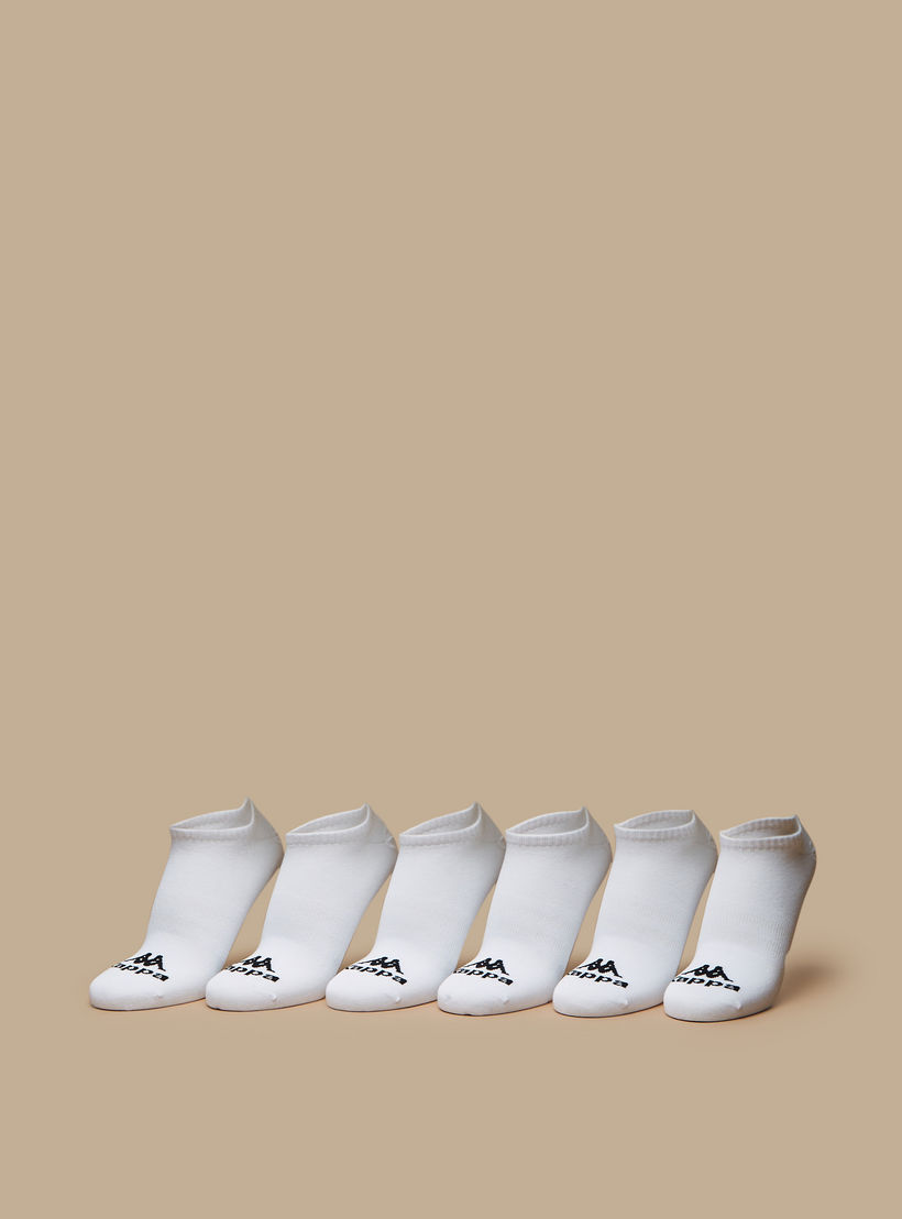 طقم جوارب رياضية 6 أزواج بطول الكاحل وتفاصيل الشعار من كابا-men-socks-image-1