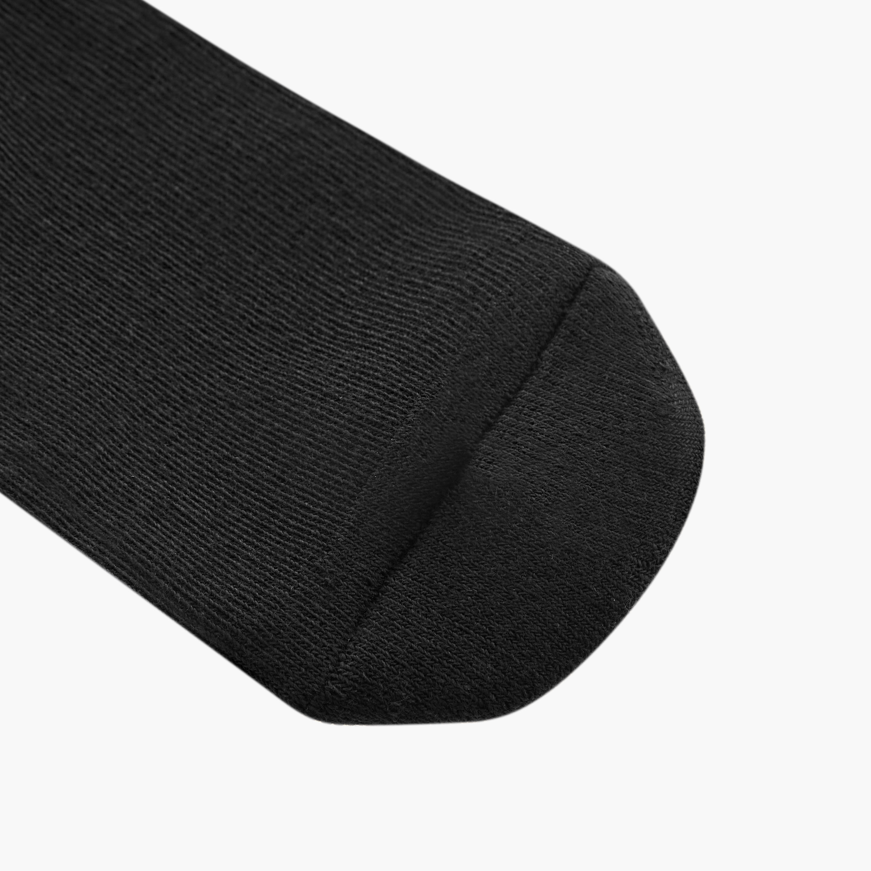 طقم جوارب رياضية موسّدة 3 أزواج سادة بطول الكاحل من داش-men-socks-image-3