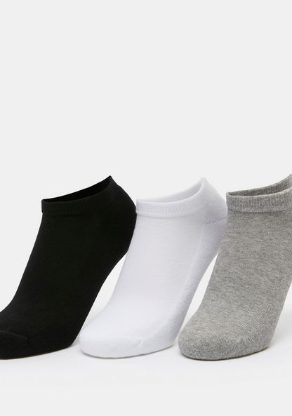 Dash Solid Ankle Length Socks - Set of 3-Men%27s Socks-image-0