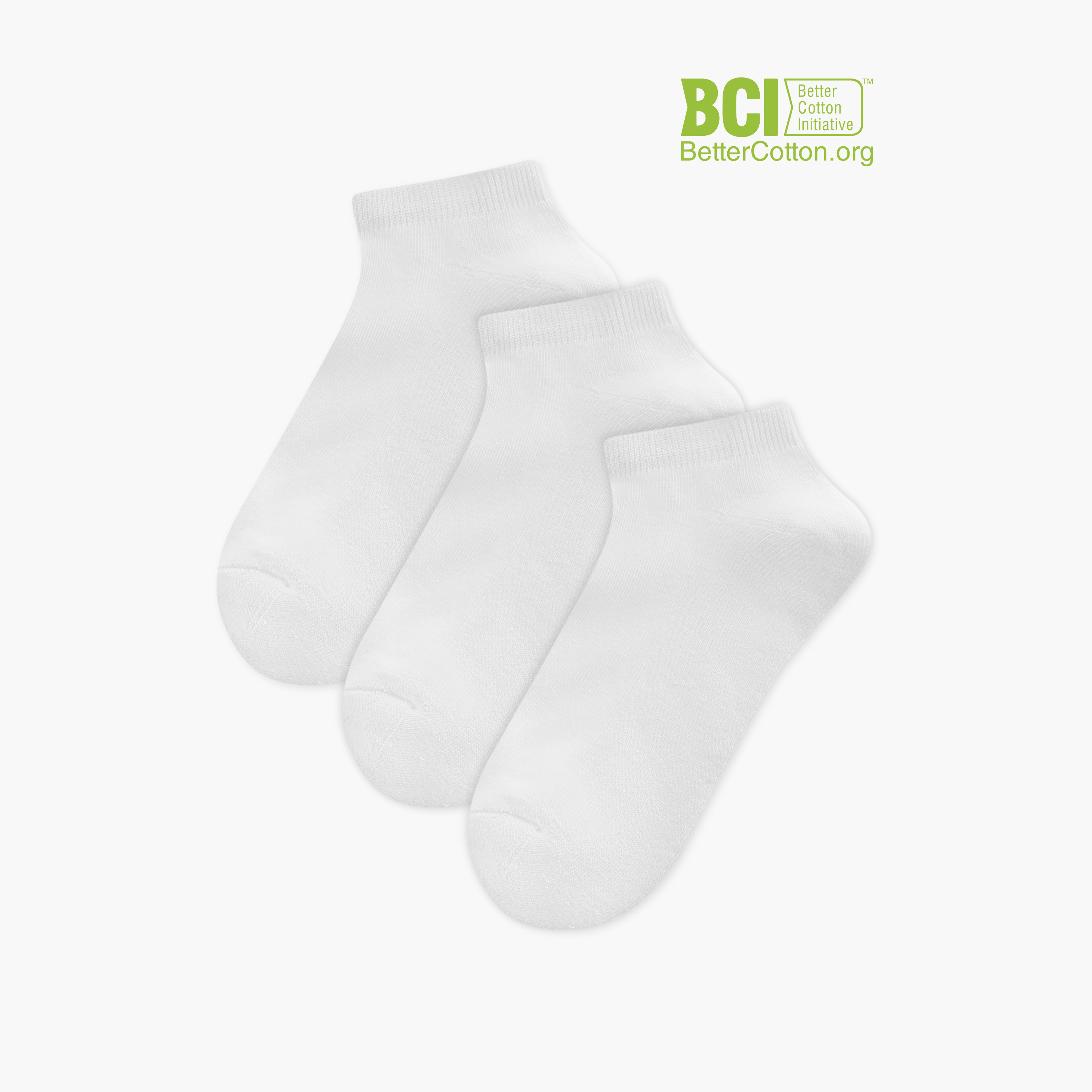 طقم جوارب رياضية موسّدة 3 أزواج سادة بطول الكاحل من داش-men-socks-image-1