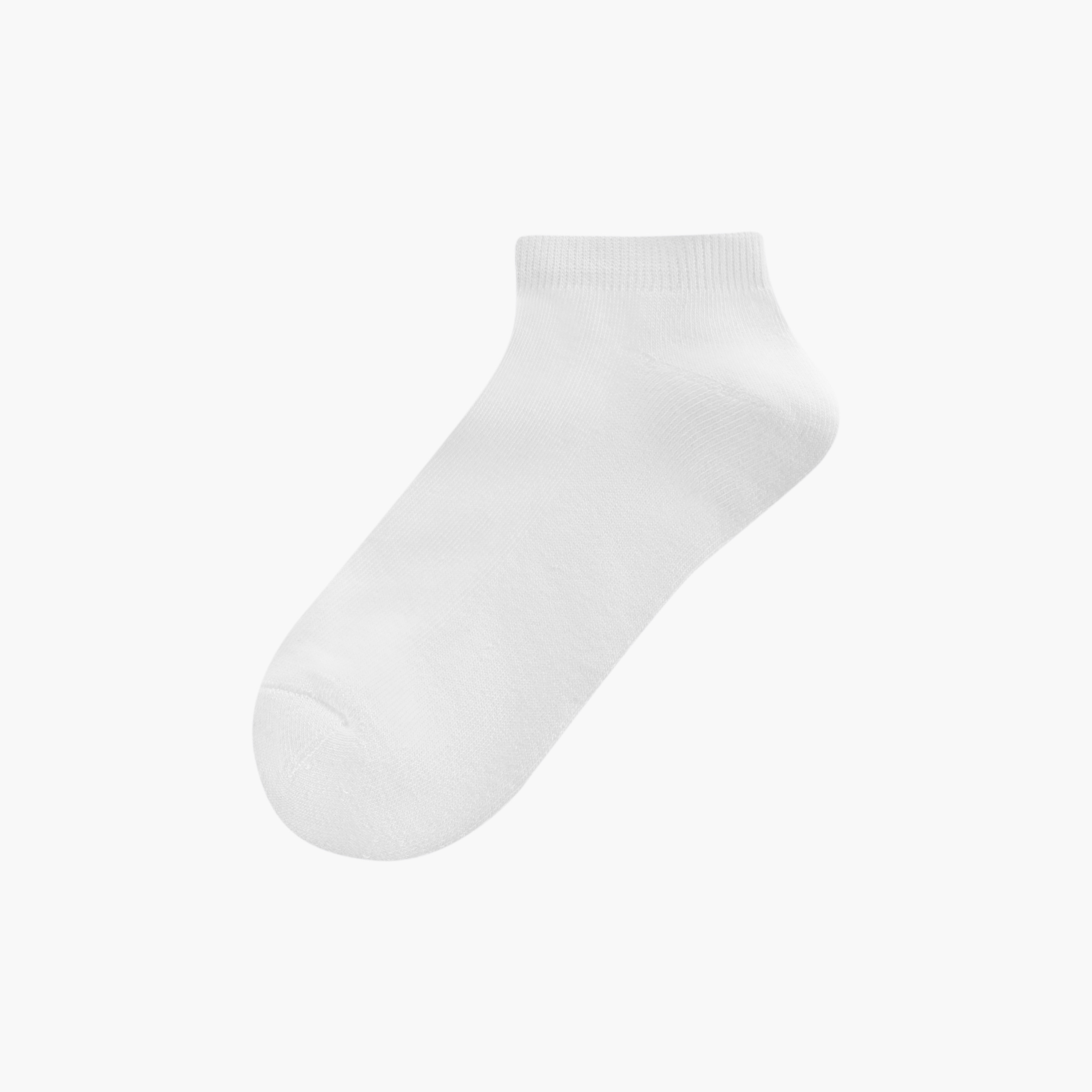 طقم جوارب رياضية موسّدة 3 أزواج سادة بطول الكاحل من داش-men-socks-image-2