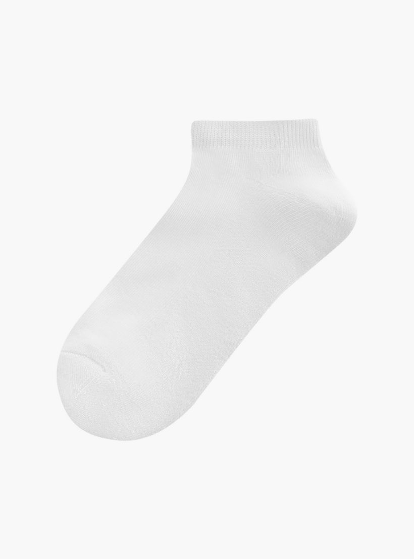 طقم جوارب رياضية موسّدة 3 أزواج سادة بطول الكاحل من داش-men-socks-image-2