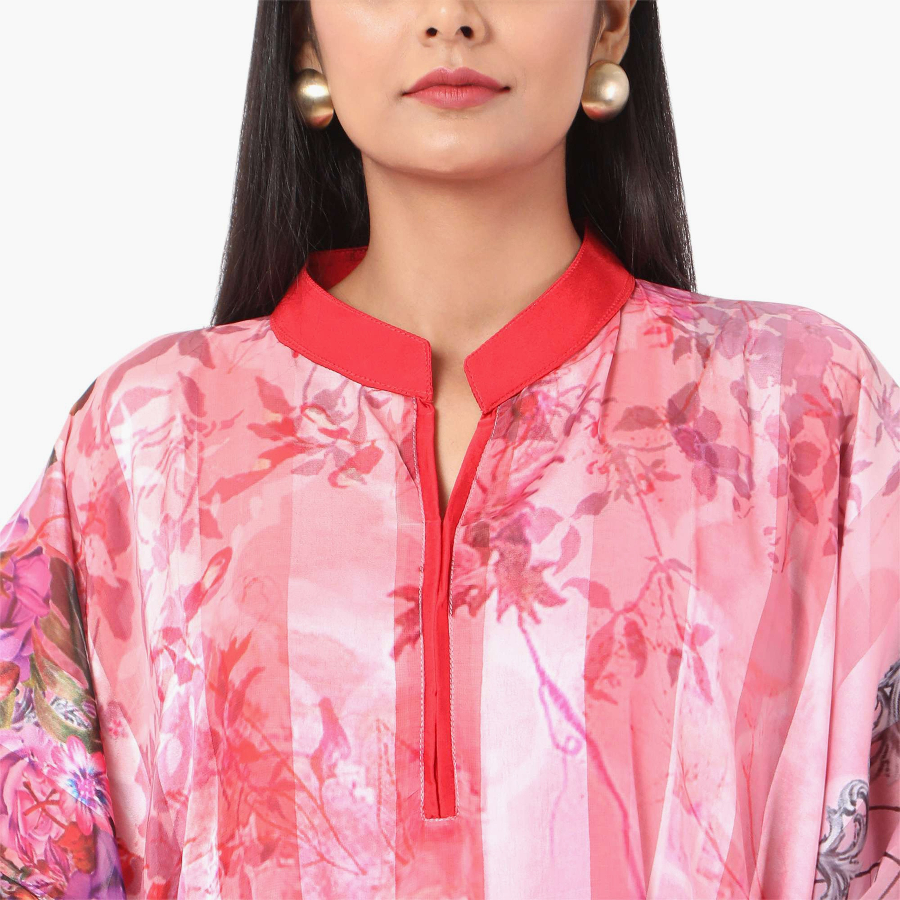 قفطان احتفالي نسائي مطبوع بياقة وأكمام واسعة من تصميم من هانا آند سارة-women-arabicclothing-jalabiyas-image-11